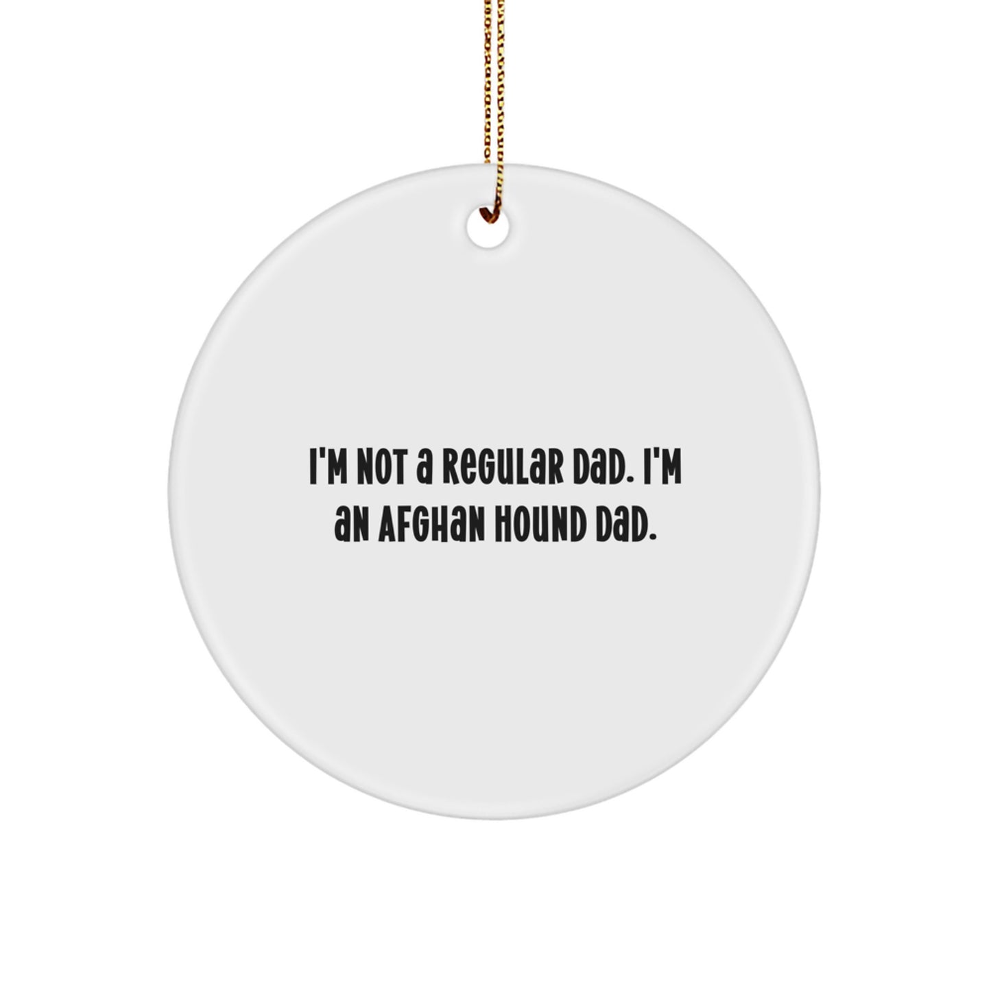 Funny Afghan Hound Dad Gifts from Men to Family, Christmas Unique Ornaments for Afghan Hound Lovers - Image 1