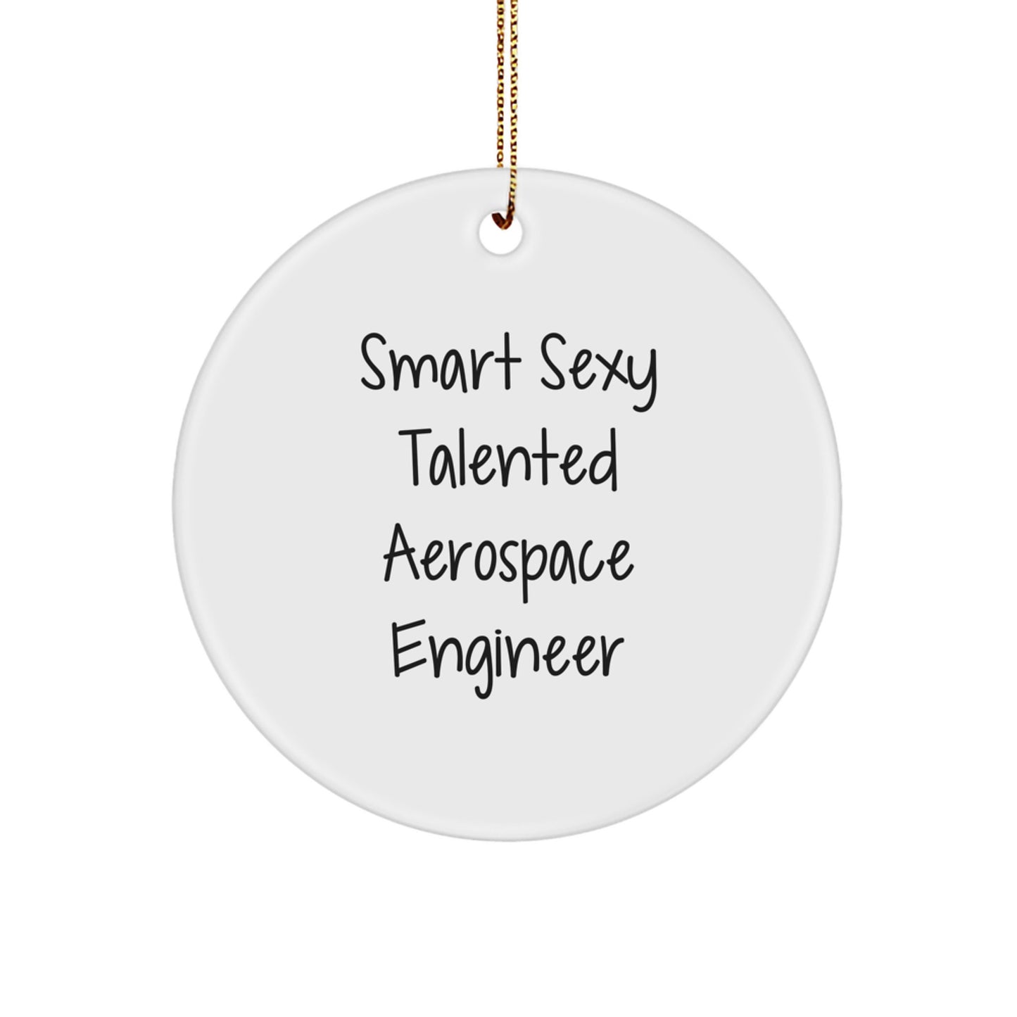 Smart Sexy Talented Aerospace Engineer Gifts, Funny Quote Circle Ornament for Christmas - Image 1