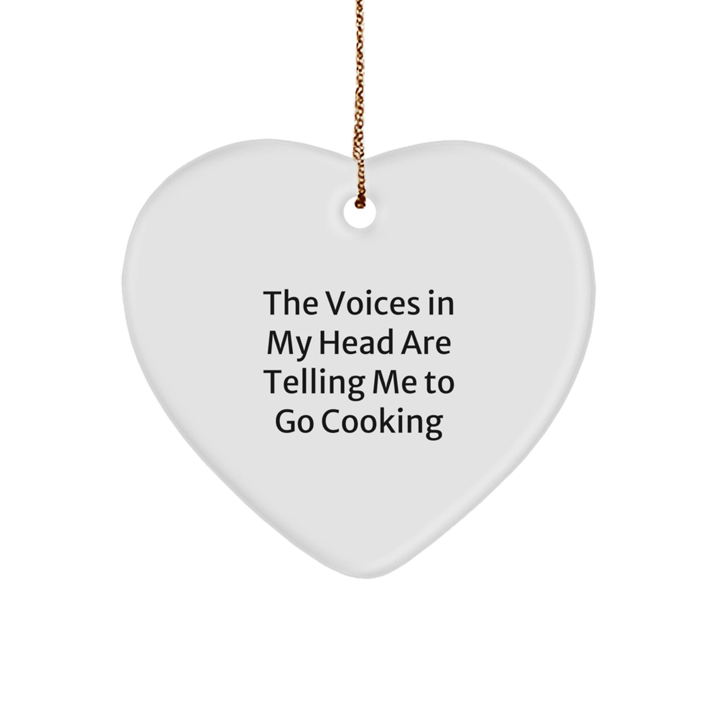 Funny Cooking Heart Ornament, Gifts from Friends, Gifts for Men, Inspirational Quote, Unique Christmas Unique Gifts - Image 1