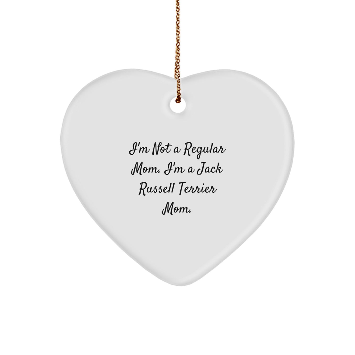 Funny Jack Russell Terrier Mom Heart Ornament, Gifts from Family to Jack Russell Terrier Dog, Unique Christmas Unique Gifts for Her, Him, Friends, Coworkers - Image 1