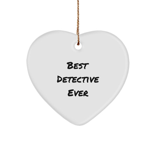 Best Detective Ever Heart Ornament Gifts from Friends for a Christmas Surprise - Image 1