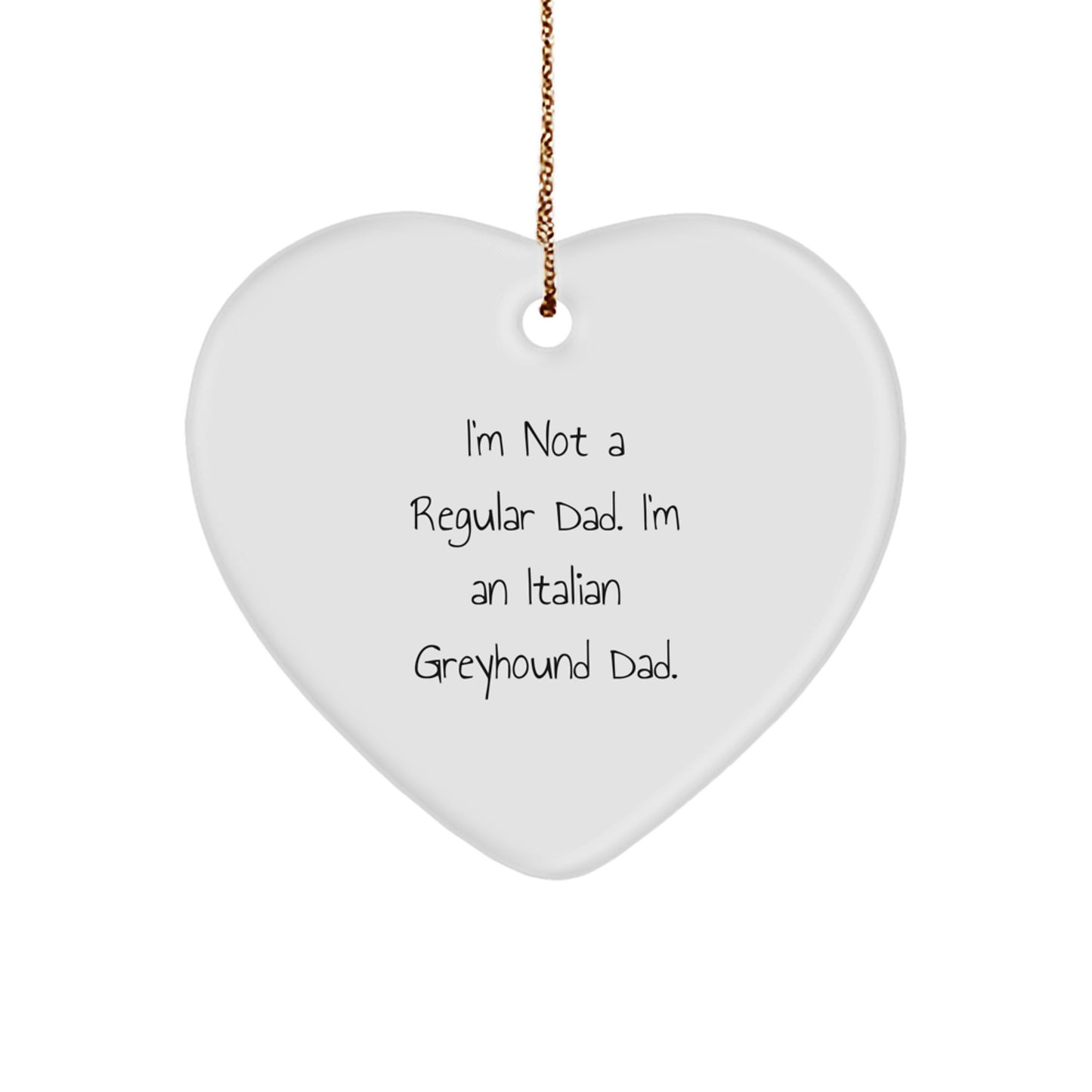 Unique Funny Italian Greyhound Dog Heart Ornament Gifts from Men for Italian Greyhound Dog Owners on Christmas Unique Gifts - Image 1