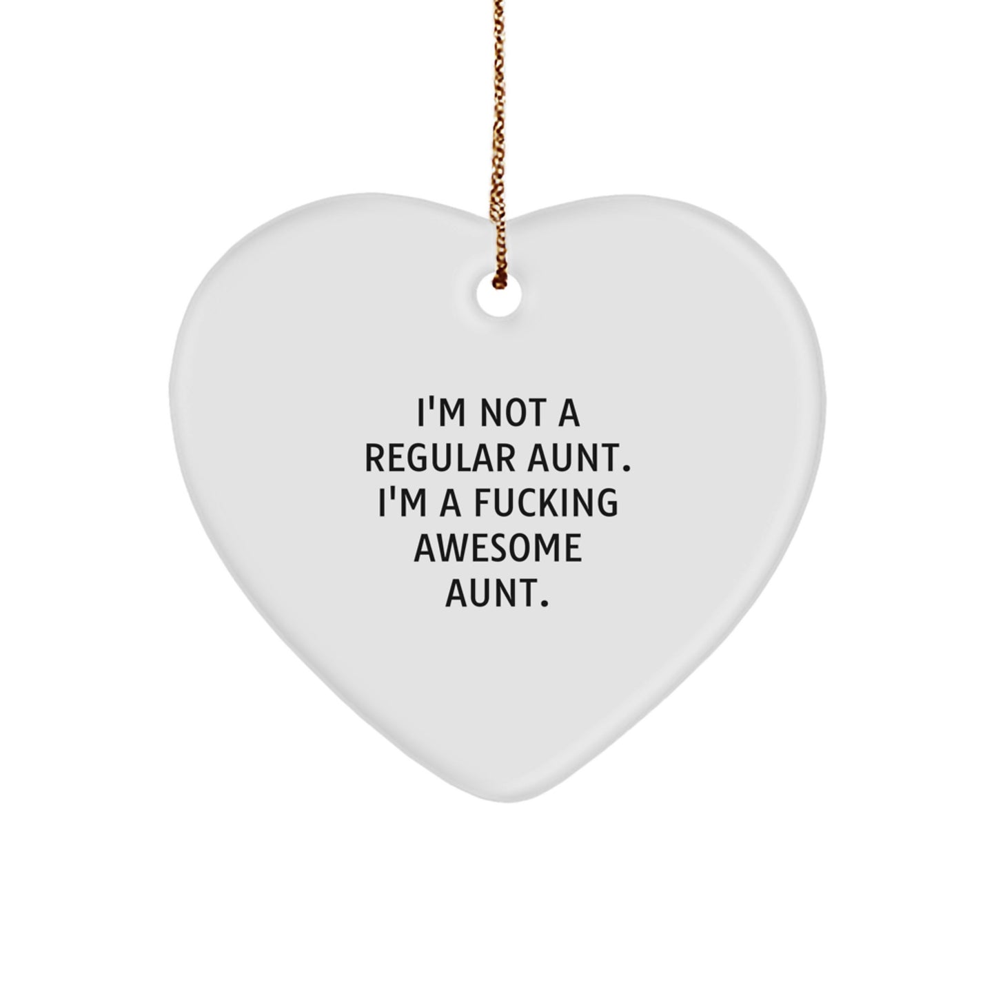 Funny Aunt Heart Ornament Gifts from Men, Women, Friends, or Family for Christmas Unique Gifts - Image 1