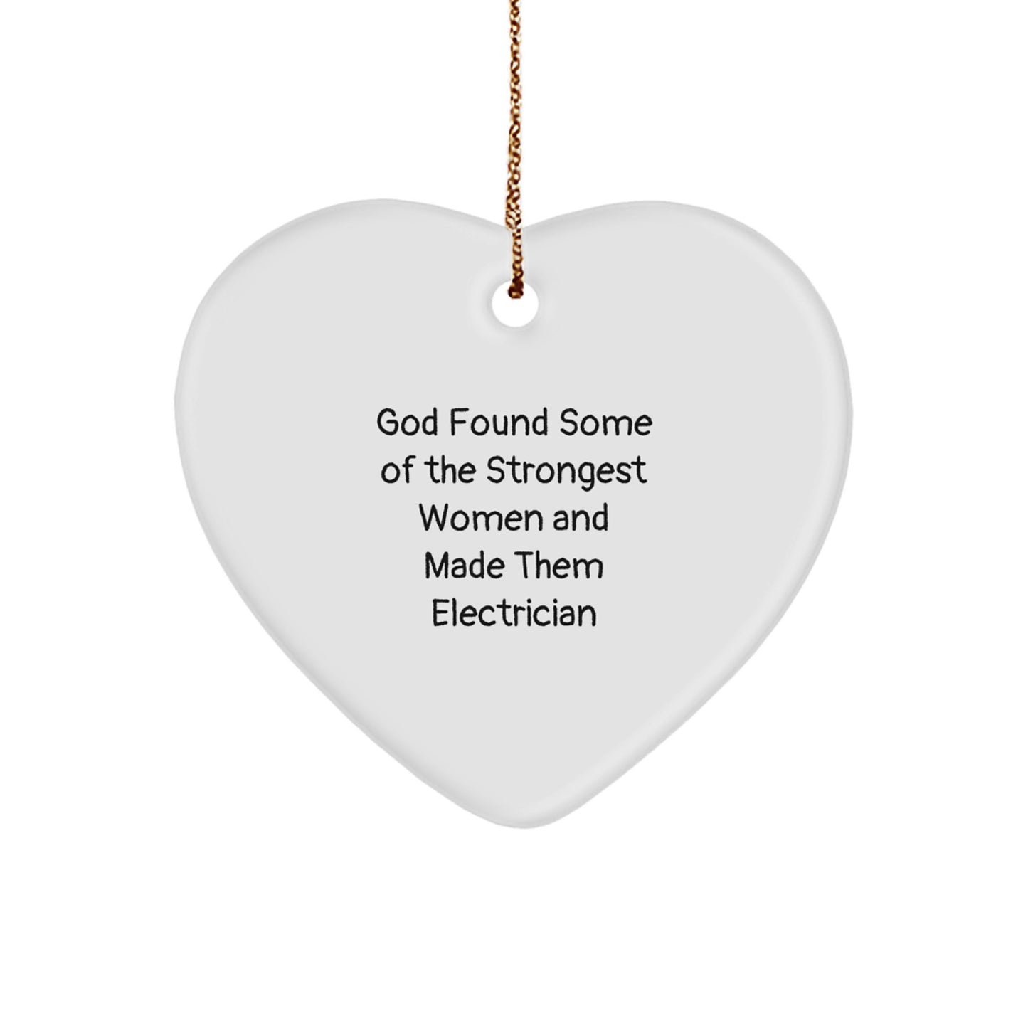 Funny Electrician Heart Ornament Gifts from Men - Inspirational Christmas Unique Gifts for Women Friends Family Electrician - Image 1