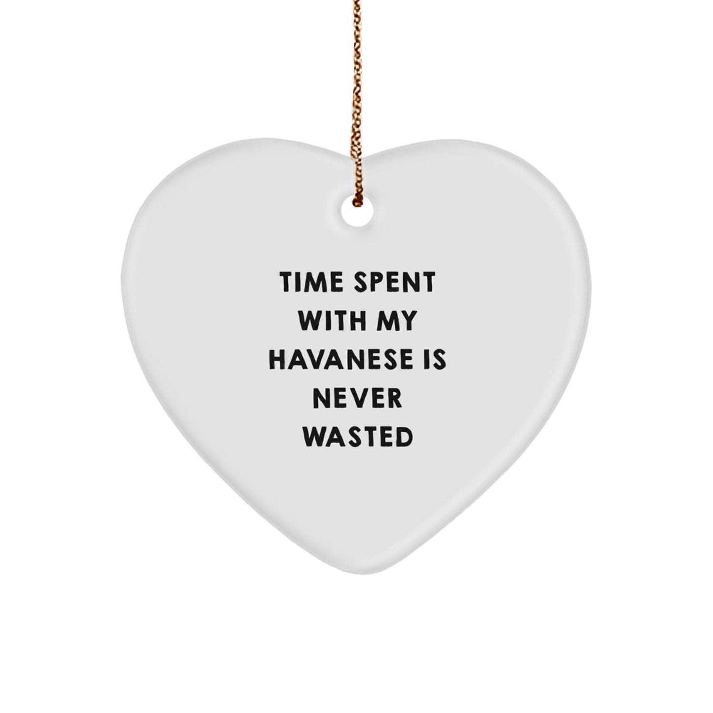 Havanese Dog Lovers' Heart Ornament Gifts from Family, Friends, or Coworkers for Christmas - Image 1