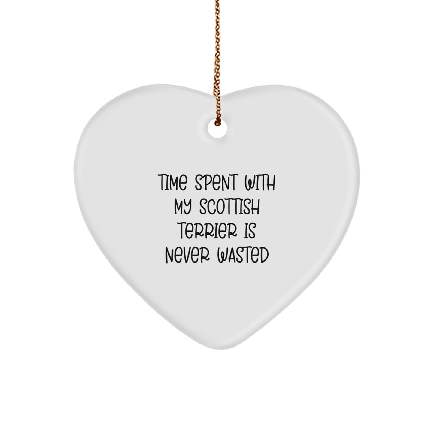 Scottish Terrier Dog Lovers' Heart Ornament Gifts from Friends, Family, or Coworkers for Christmas - Image 1