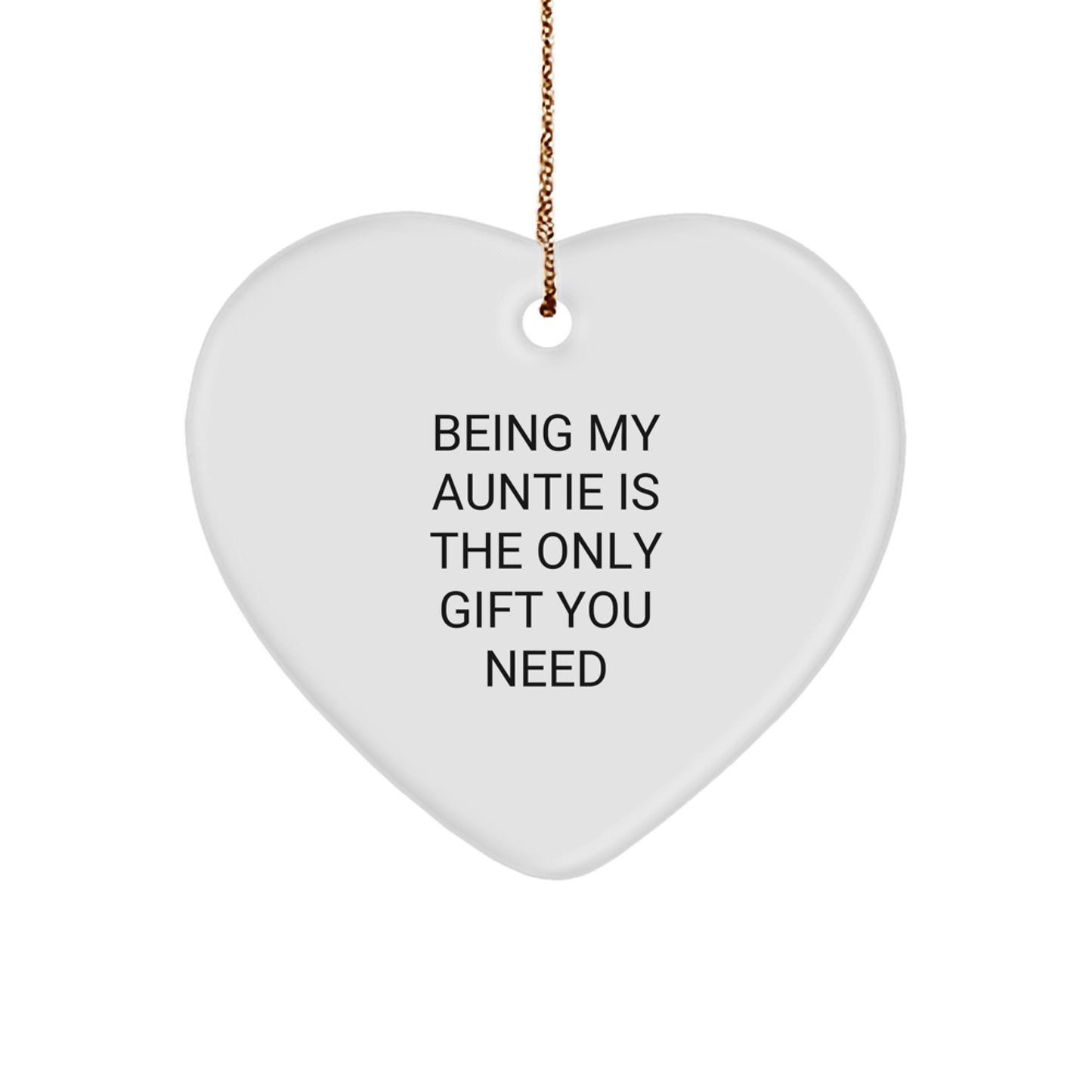Gifts from Men or Women to Aunties, Funny Heart Ornament for Christmas Unique Gifts - Image 1