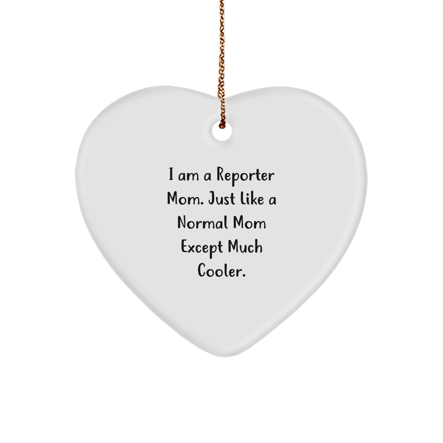 Funny Reporter Mom Gifts for Men Women Friends - I'm a Reporter Mom Ornament for Christmas Unique Gifts - Image 1