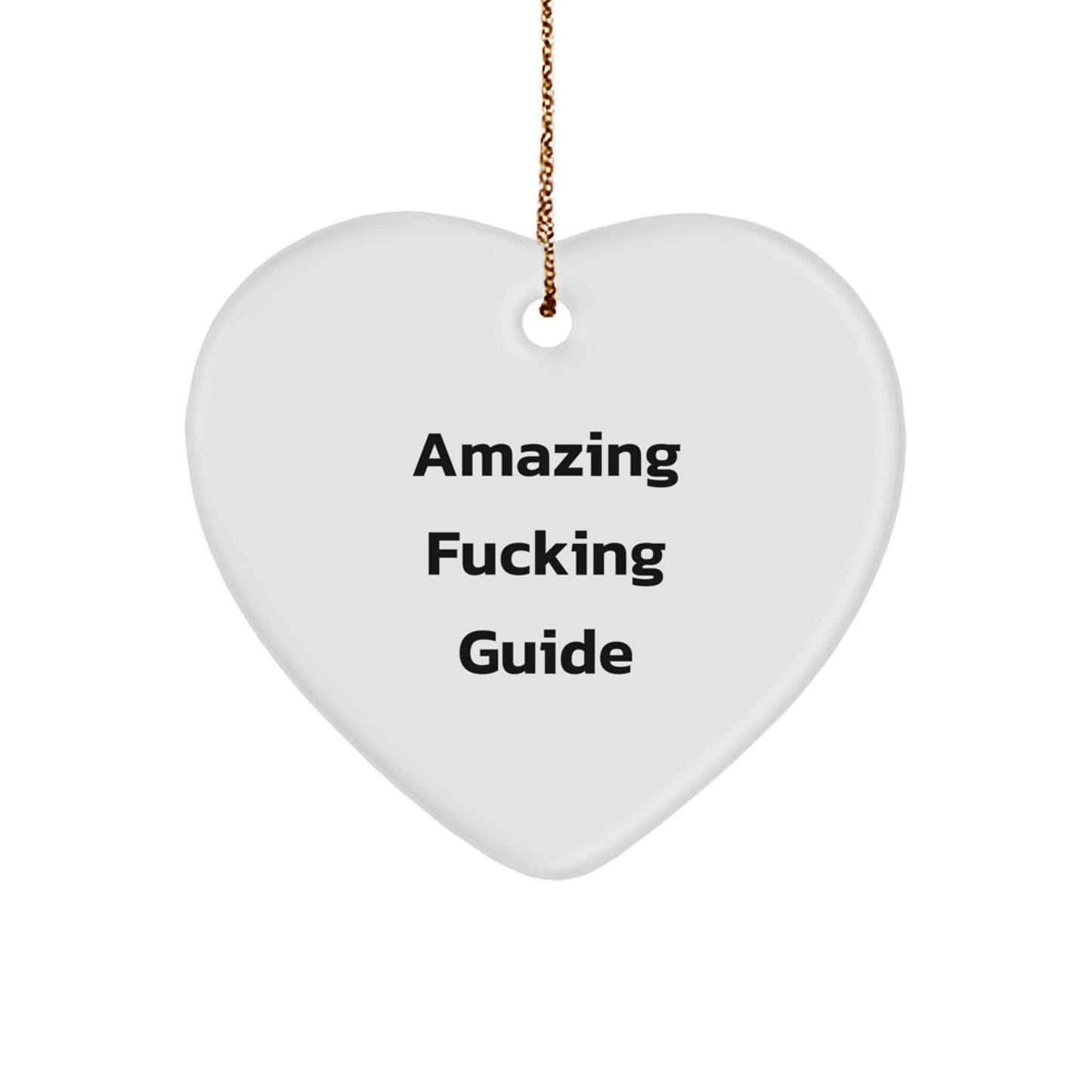 Funny Guide Gifts for Men, Women, Friends, Family, Heart Ornament, Christmas Unique Gifts from Men, Women, Friends, Family, Guide for Men, Women, Friends, Family - Image 1