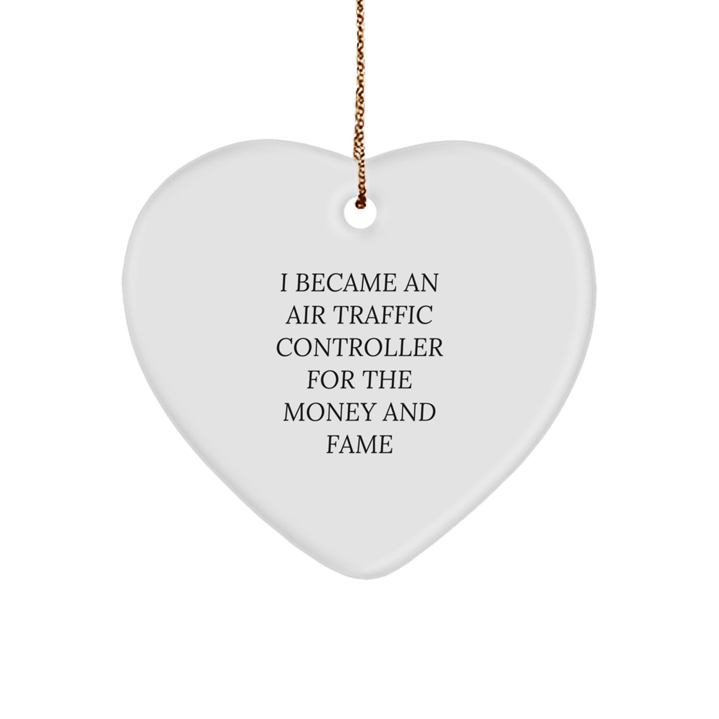 Funny Air Traffic Controller Heart Ornament Gifts from Friends and Family for Christmas Unique Presents - Image 1
