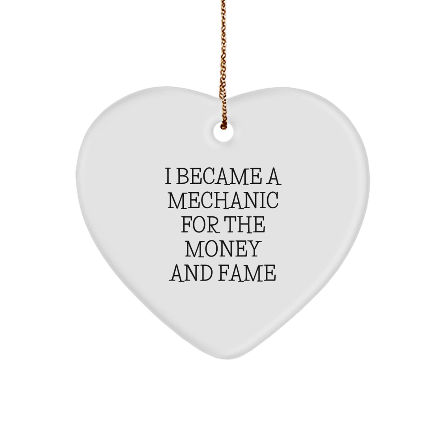 Funny Mechanic Heart Ornament Gifts from Men to Mechanic Friends on Christmas - Image 1