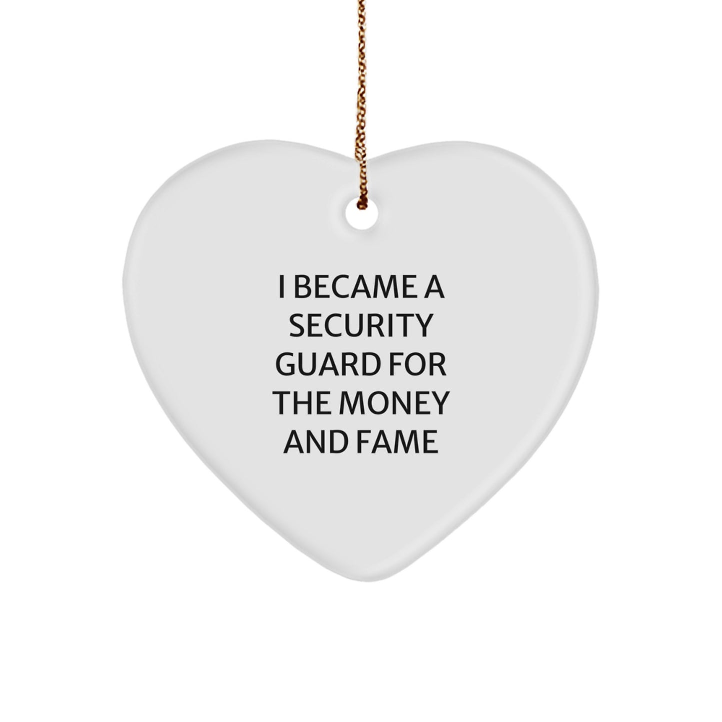 Funny Security Guard Gifts from Men to Friends - Heart Ornament for Security Guard Christmas Unique Gifts - Image 1