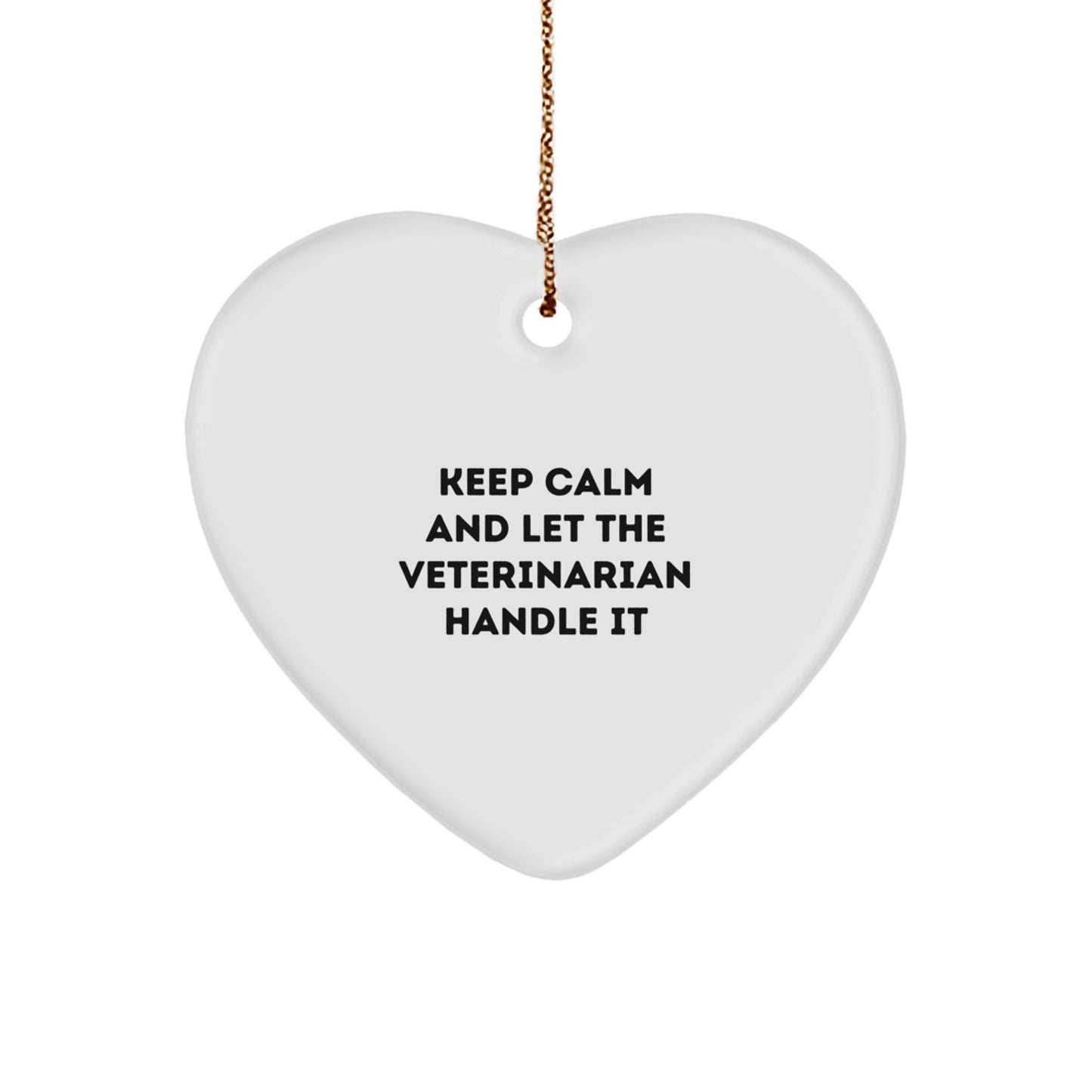Funny Veterinarian Gifts from Men to Friends - Heart Ornament for Christmas Unique Ideas - Image 1