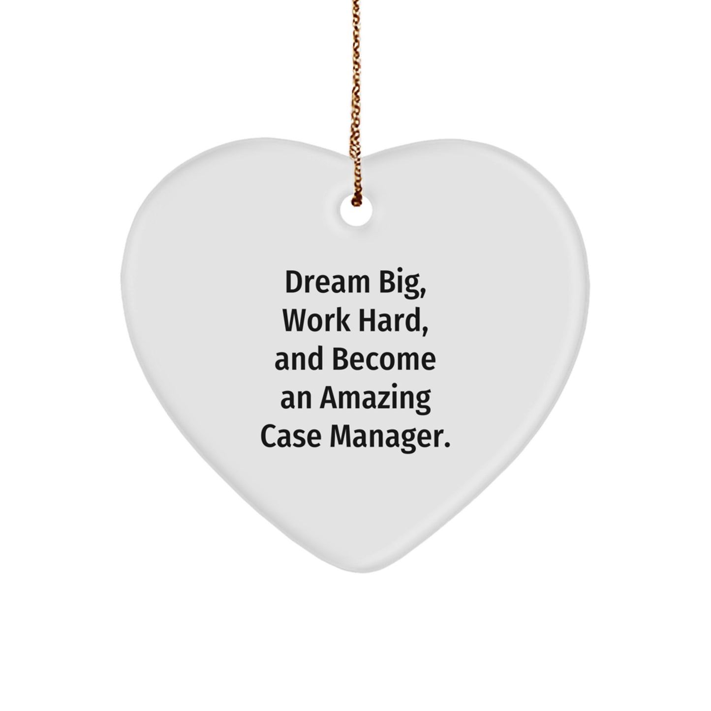 Case Manager Gifts from Friends, Gift for Case Manager, Heart Ornament with Inspirational Quote, Christmas Unique - Image 1