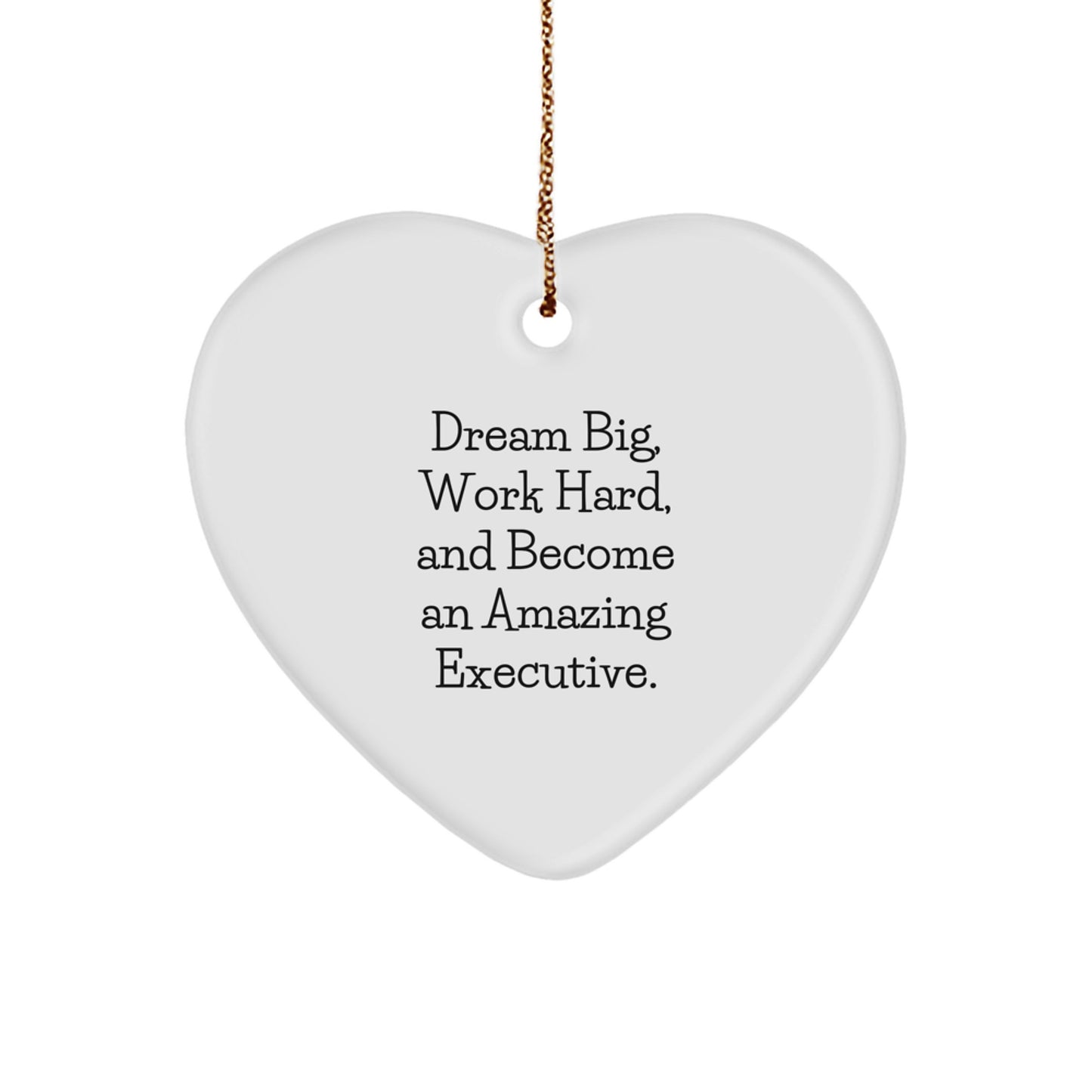 Funny Executive Gifts from Friends, Unique Heart Ornaments for Christmas Unique Gifts, Inspirational Executive Quotes - Image 1