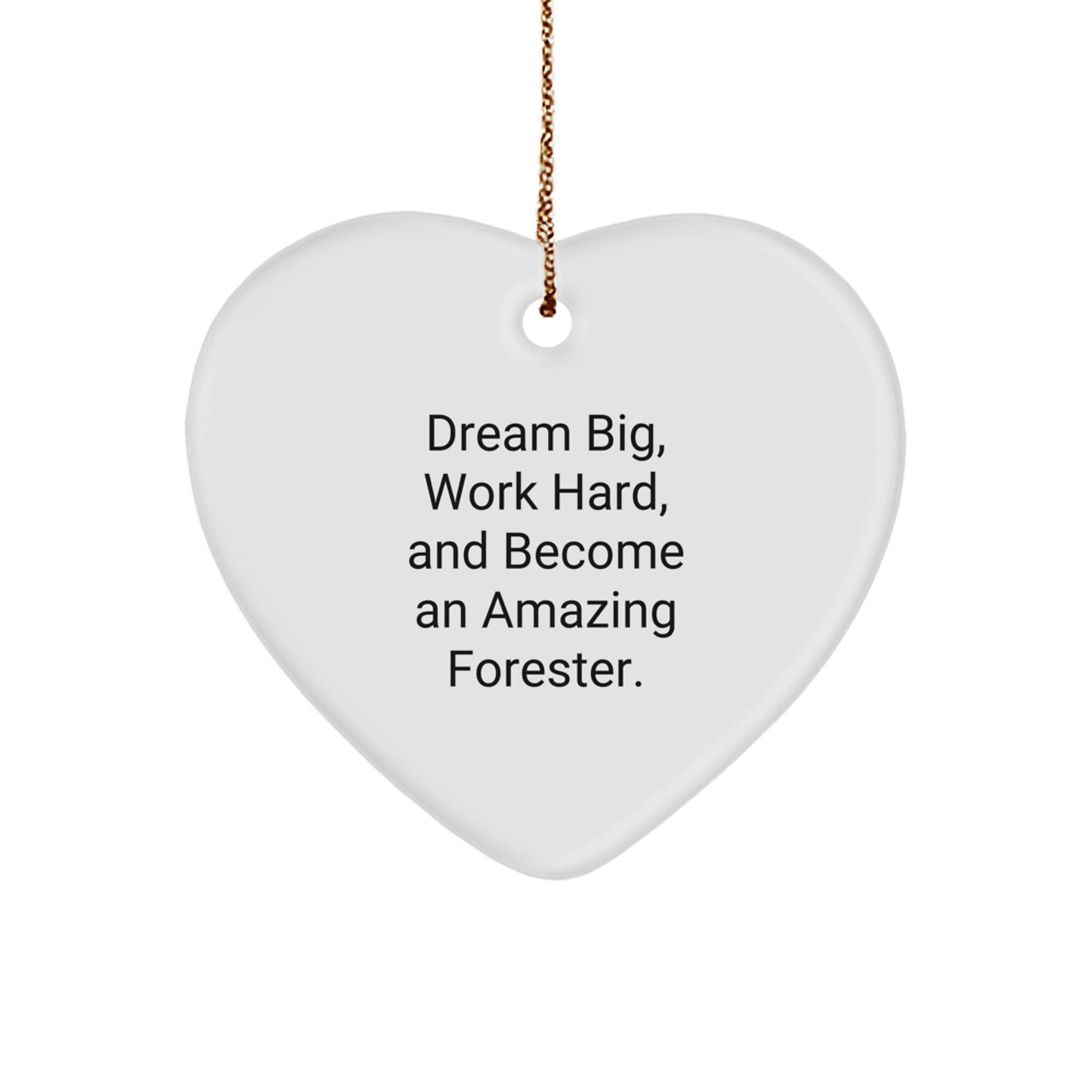 Forester's Heart Ornament, Dream Big, Work Hard, Gift for Friends, Gifts from Family for Christmas - Image 1