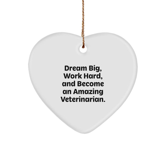Funny Veterinarian Heart Ornament Gifts from Men to Become Amazing, Work Hard - Image 1