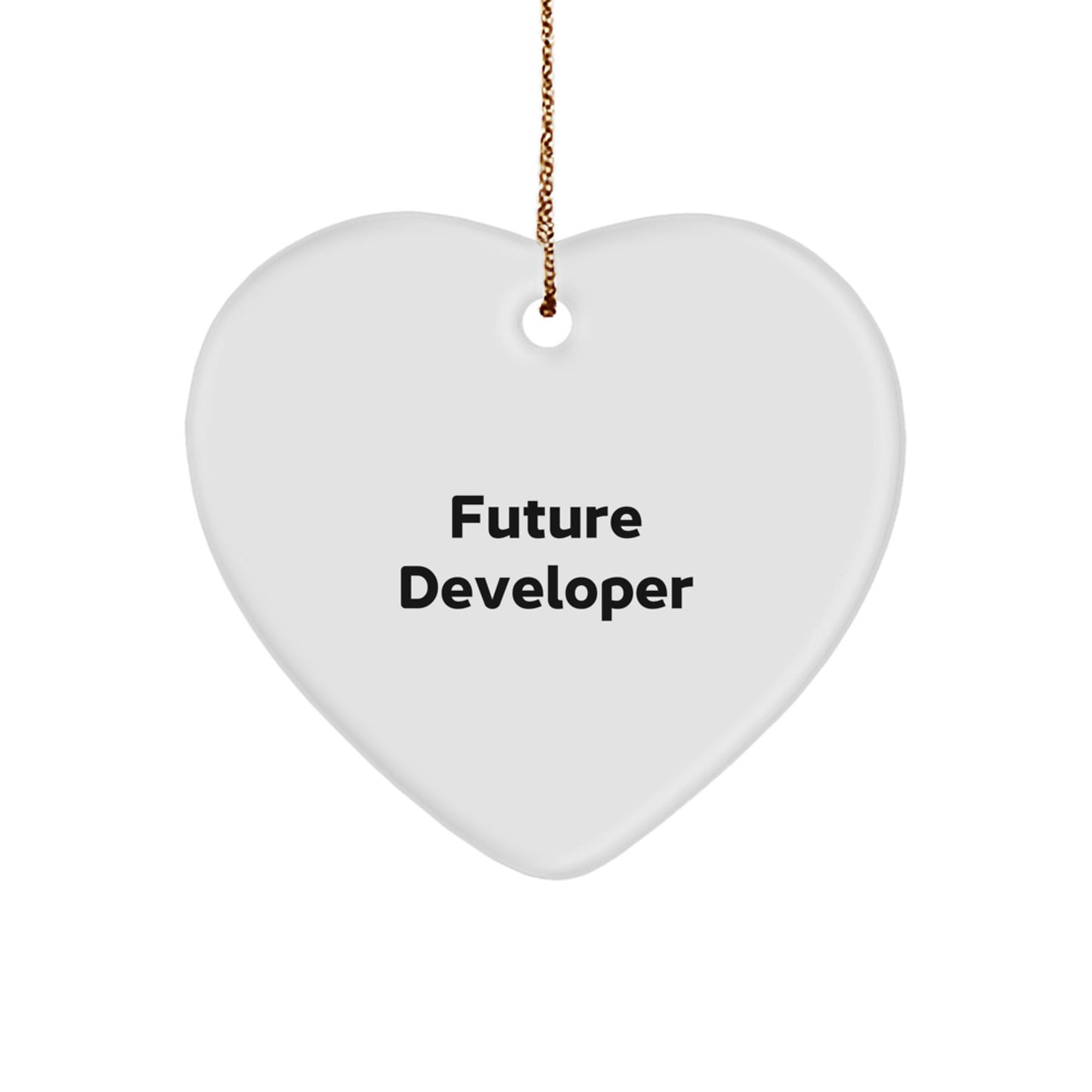 Funny Future Developer Heart Ornament Gifts from Friends, Cute Christmas Decor - Image 1