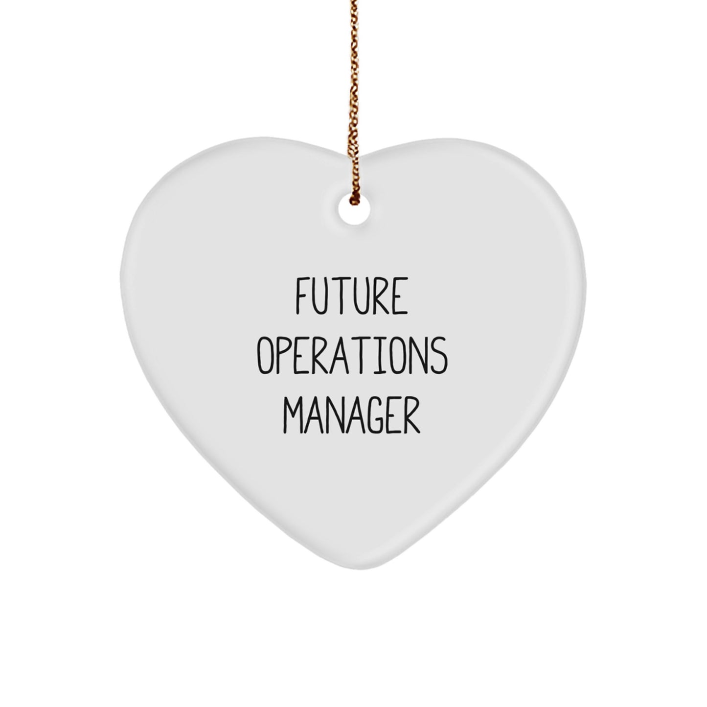 Funny Future Operations Manager Gifts from Family, Heart Ornament 'You're the Heart of Our Operations' for Christmas - Image 1