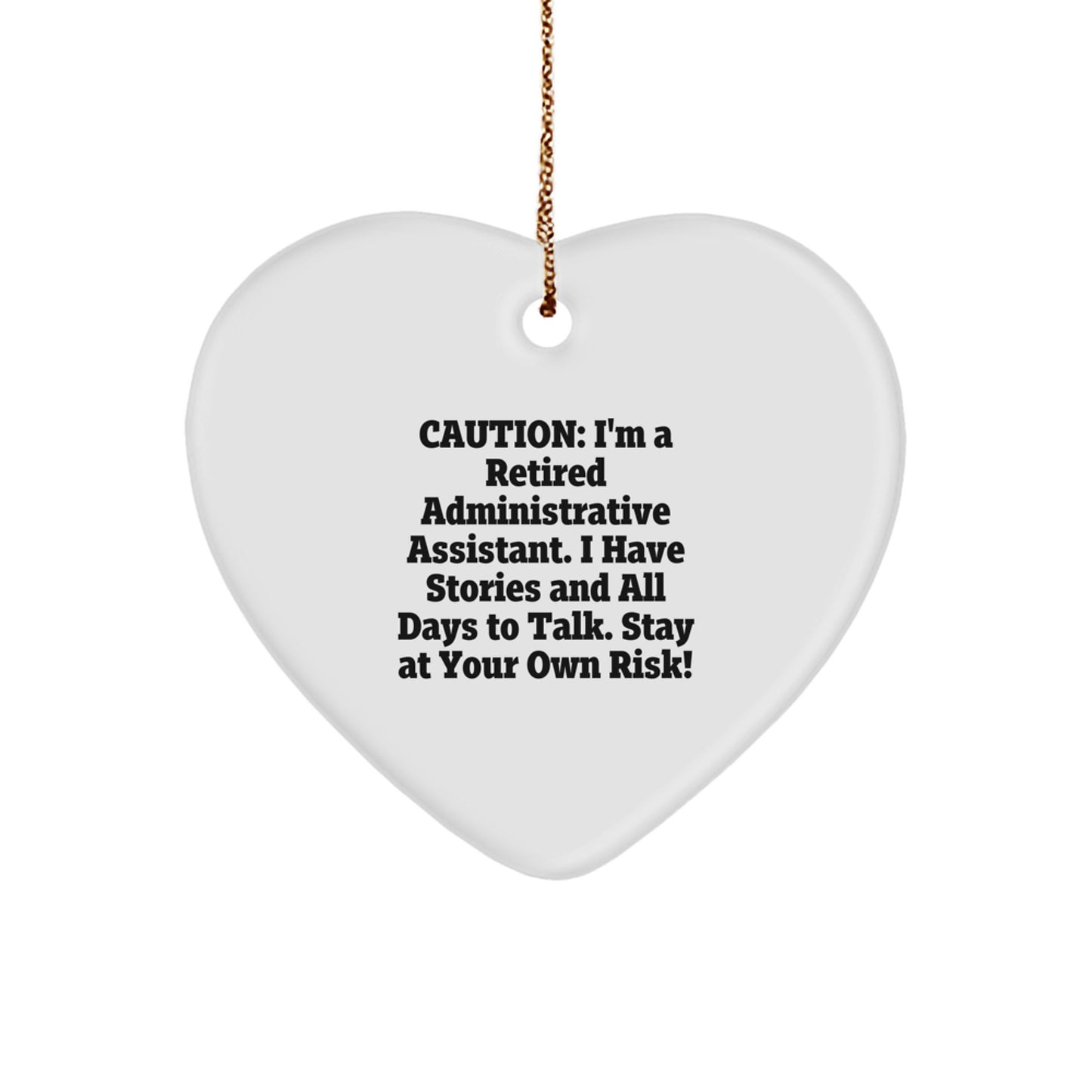 Funny Administrative Assistant Heart Ornament, Gifts from Friends, Coworkers, Family, for Administrative Assistant, Christmas Unique Gifts - Image 1