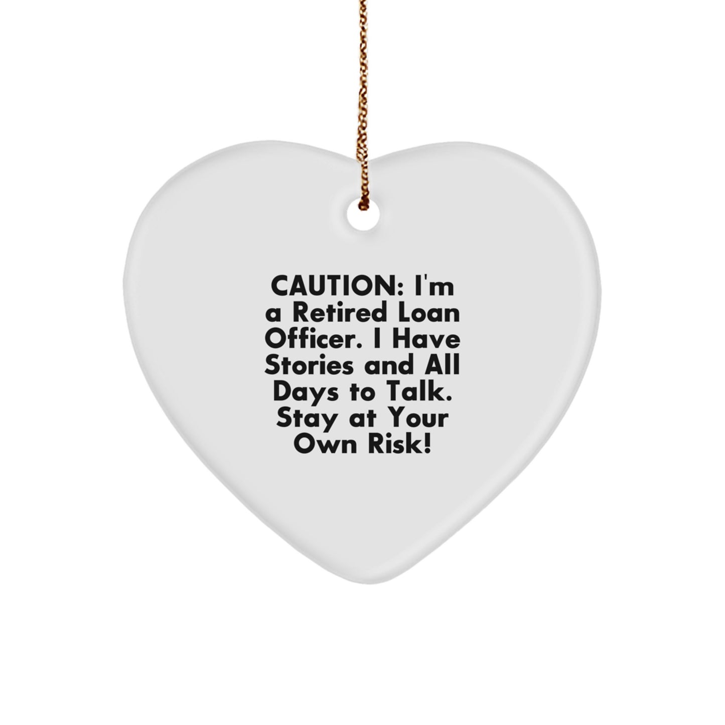 Funny Gift for Loan Officer Heart Ornament, Gifts from Coworkers to Loan Officer Friends, Unique Christmas Unique Gifts - Image 1
