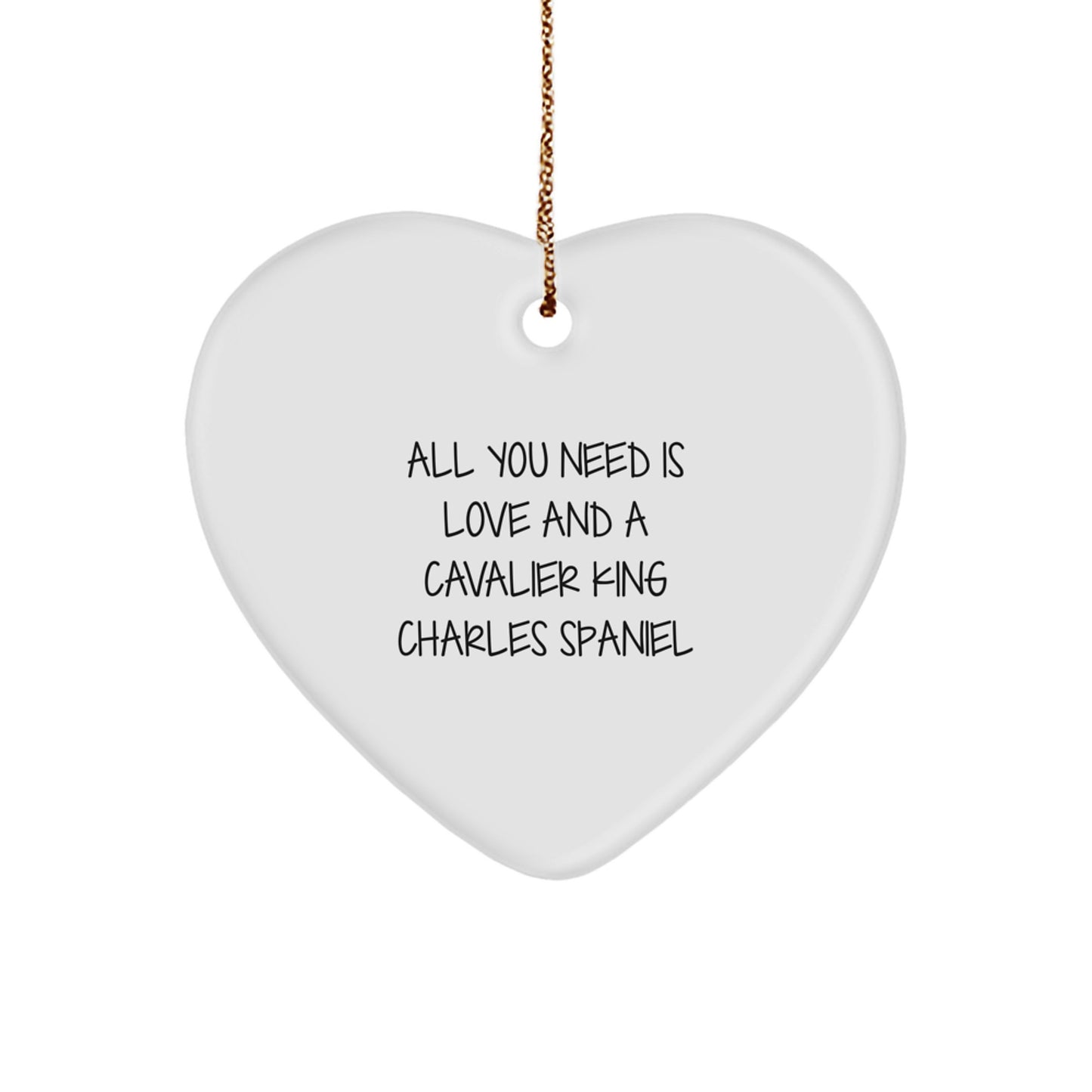 Cavalier King Charles Spaniel Dog Love Heart Ornament Gifts from Friends, Family, or Loved Ones - Christmas Unique Ornaments for Men, Women, and Home Decor. - Image 1