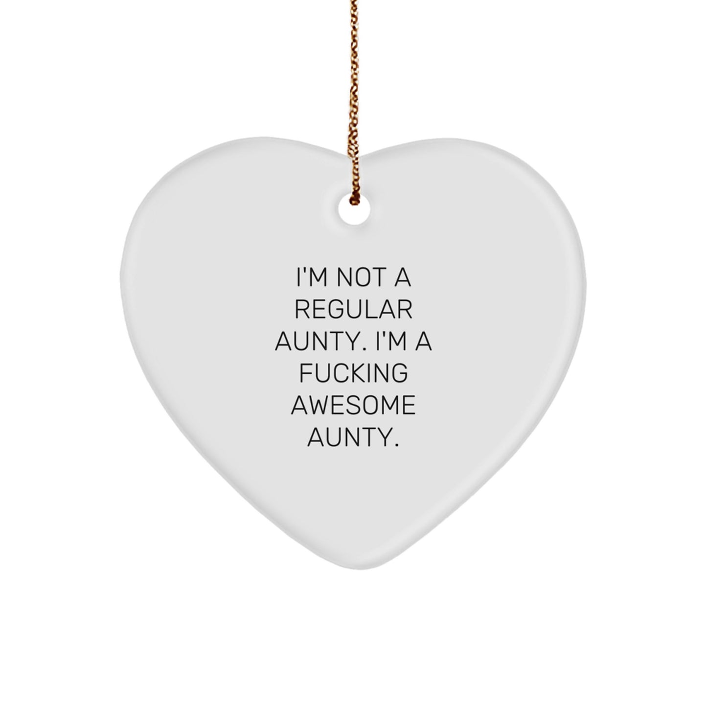 Funny Aunty Gifts from Men for Aunty, Unique Heart Ornament Ideas for Aunty, Christmas Unique Gifts for Aunty - Image 1