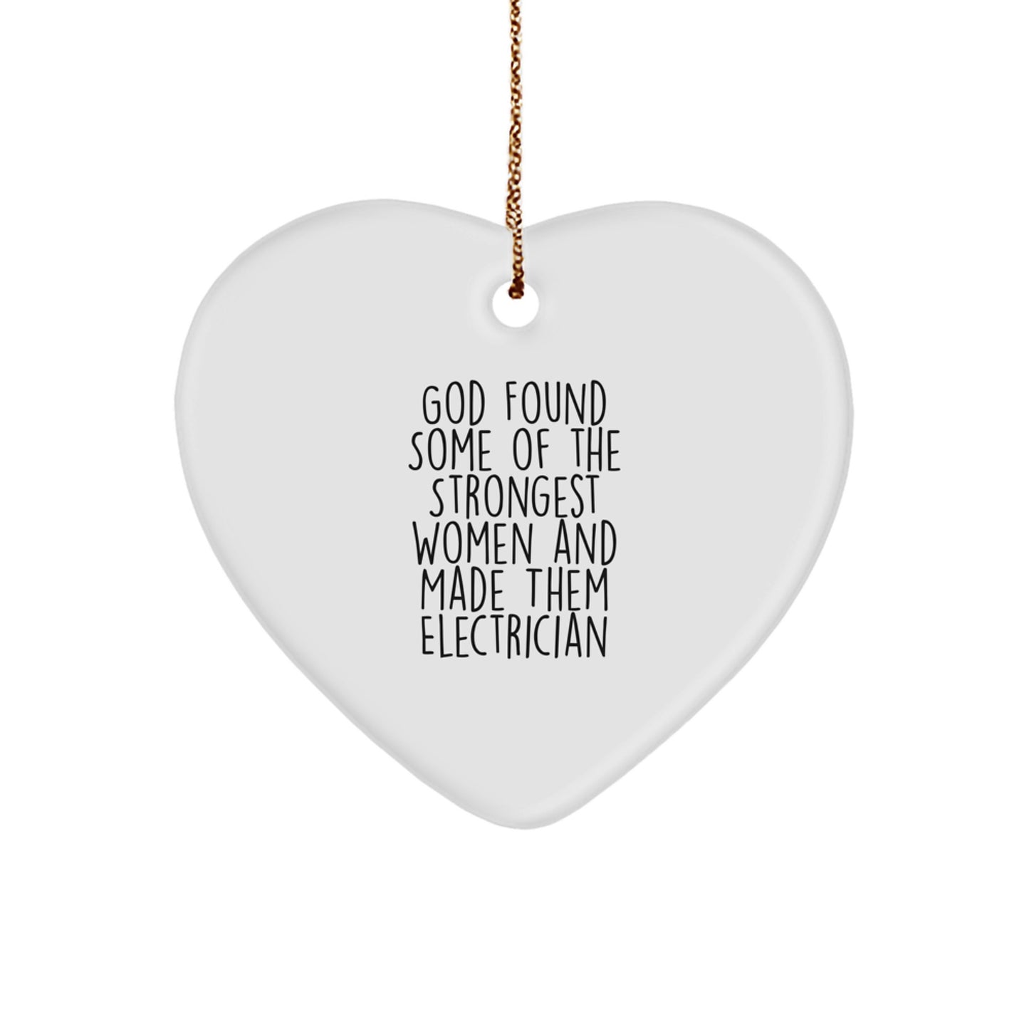 Gifts from Men for Electrician Women, Funny Electrician Heart Ornament, Christmas Unique Gifts, Gifts for Electrician Friends - Image 1