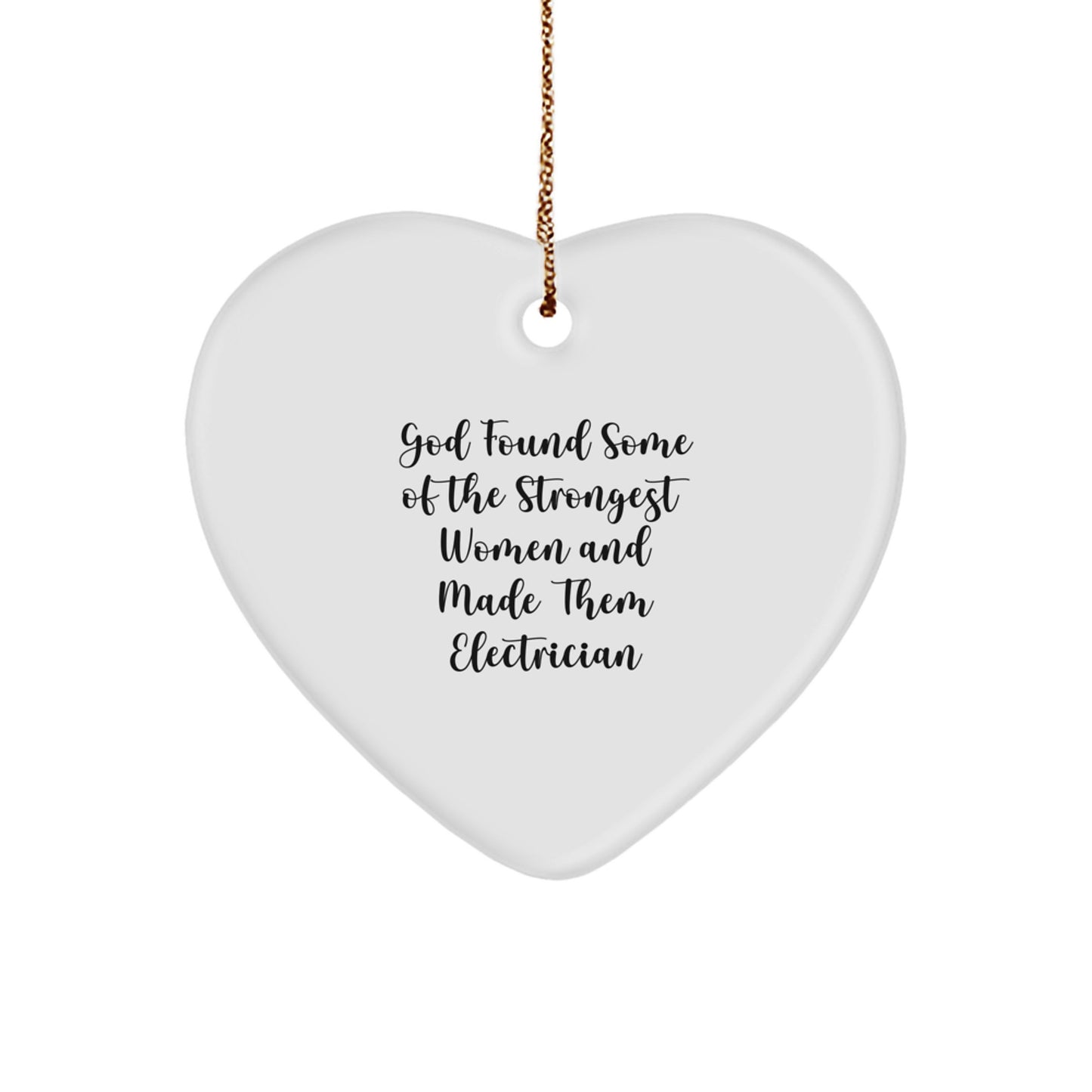 Funny Electrician Gifts from Friends, Heart Ornament for Electrician Man, Christmas Unique Electrician Presents - Image 1