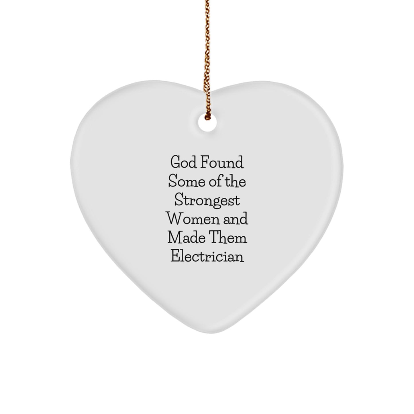 Funny Electrician Gifts, Inspirational Heart Ornaments, Christmas Unique Gifts from Men to Electrician - Image 1