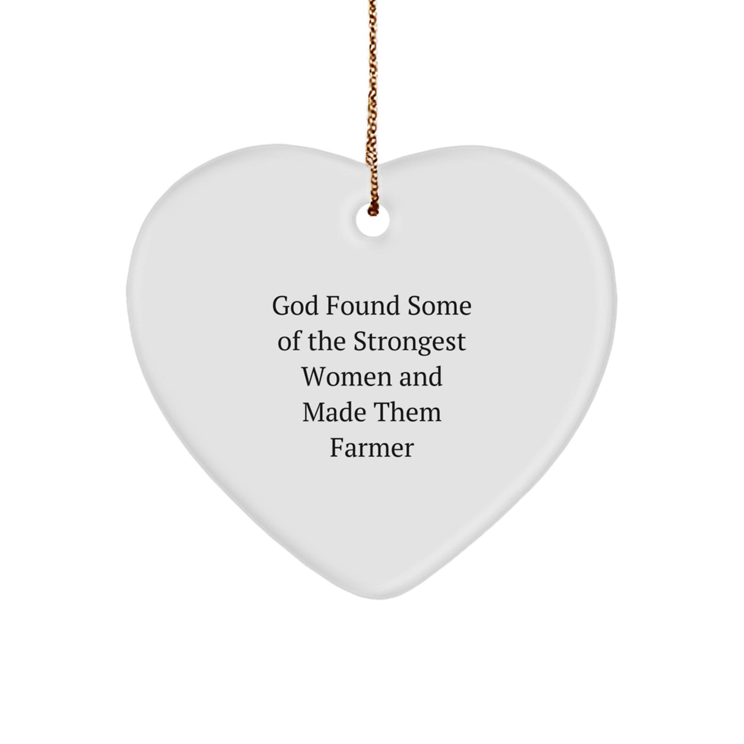 Funny Farmer Heart Ornament Gifts for Women Friends Family, Gifts from Women to Farmer Men Women Christmas Unique Gifts - Image 1