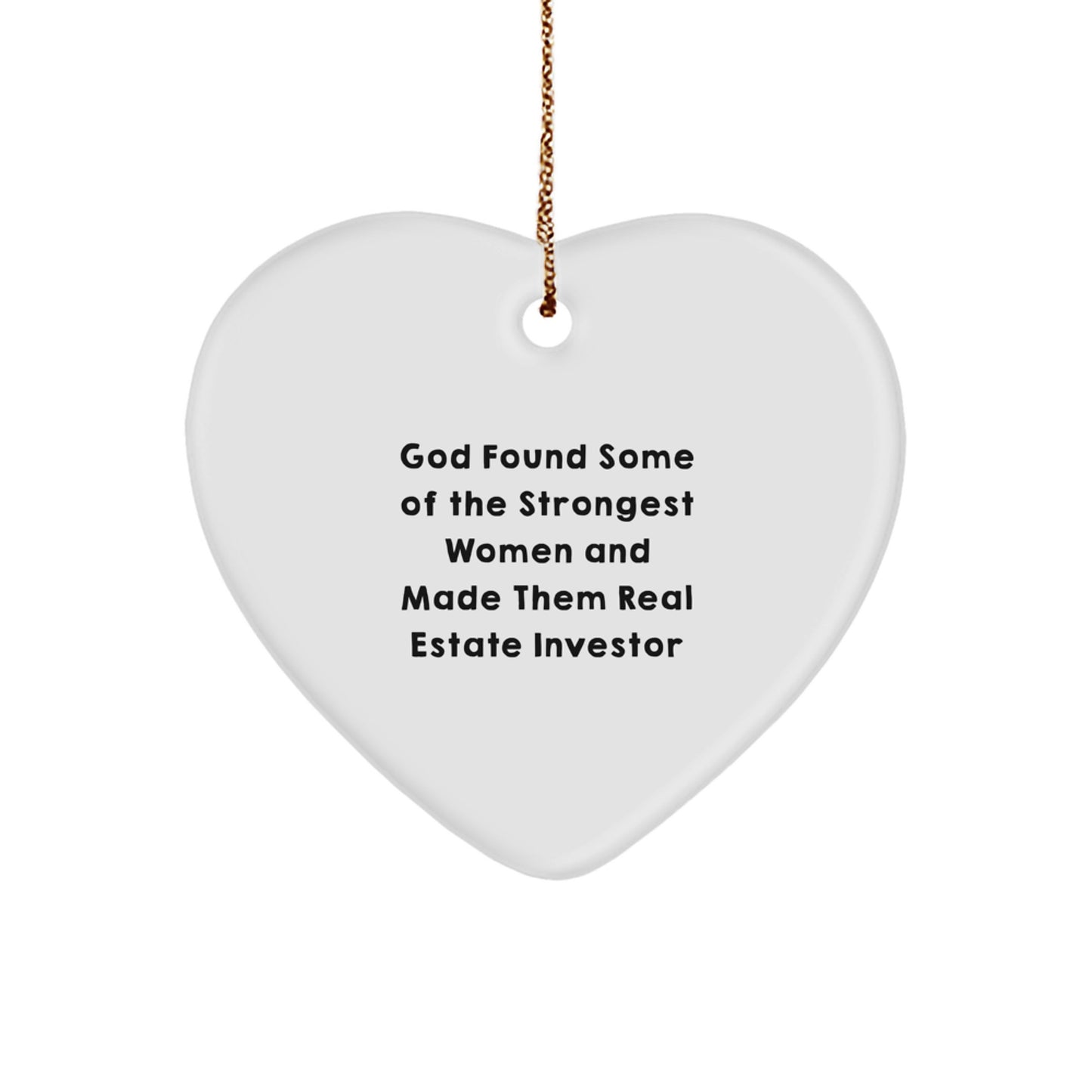 Funny Real Estate Investor Heart Ornament Gifts from Men to Women Friends Coworkers and Family for Christmas Unique Decorations - Image 1