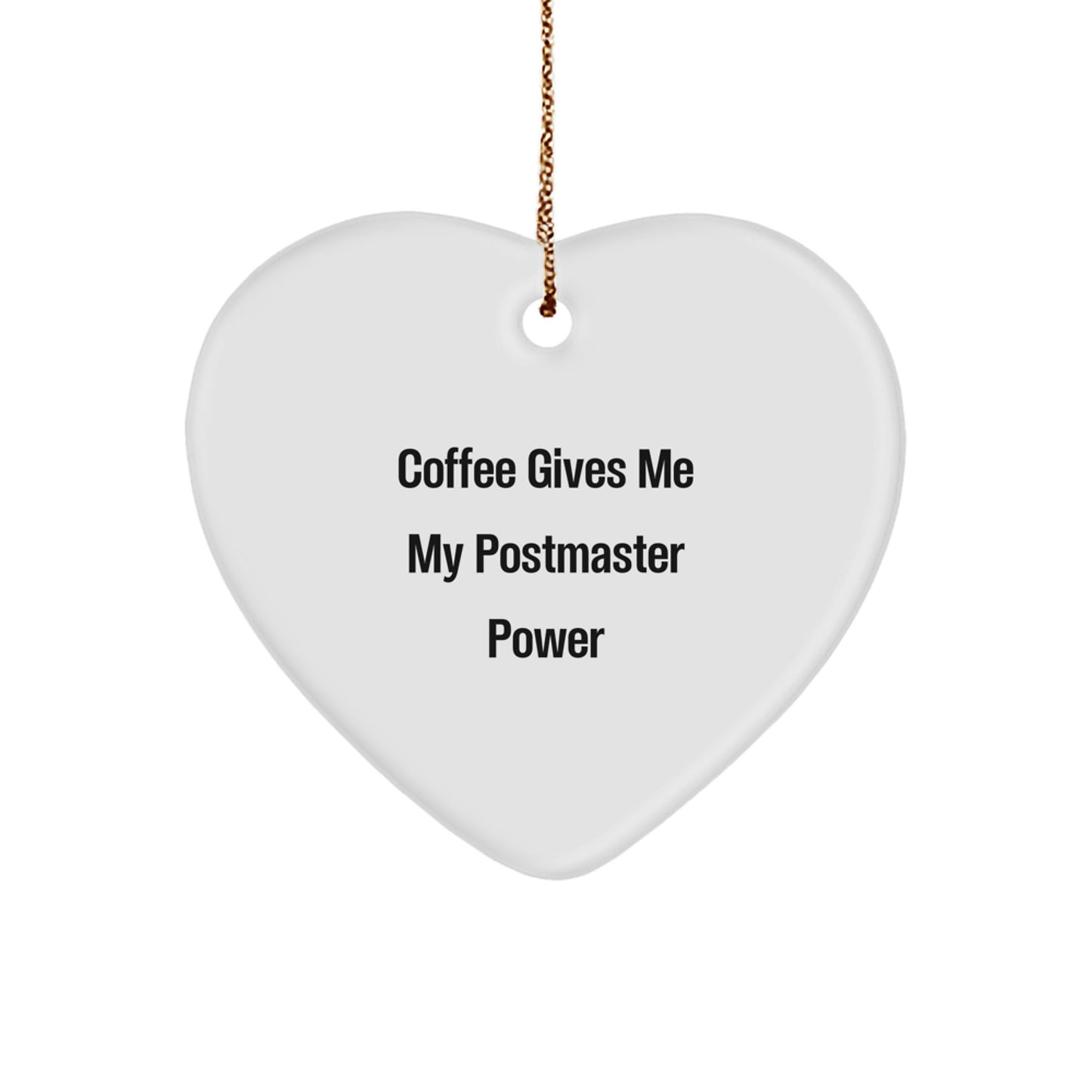 Funny Postmaster Gifts from Men to Women, Heart Ornament for Postmaster Christmas Unique Gifts - Image 1