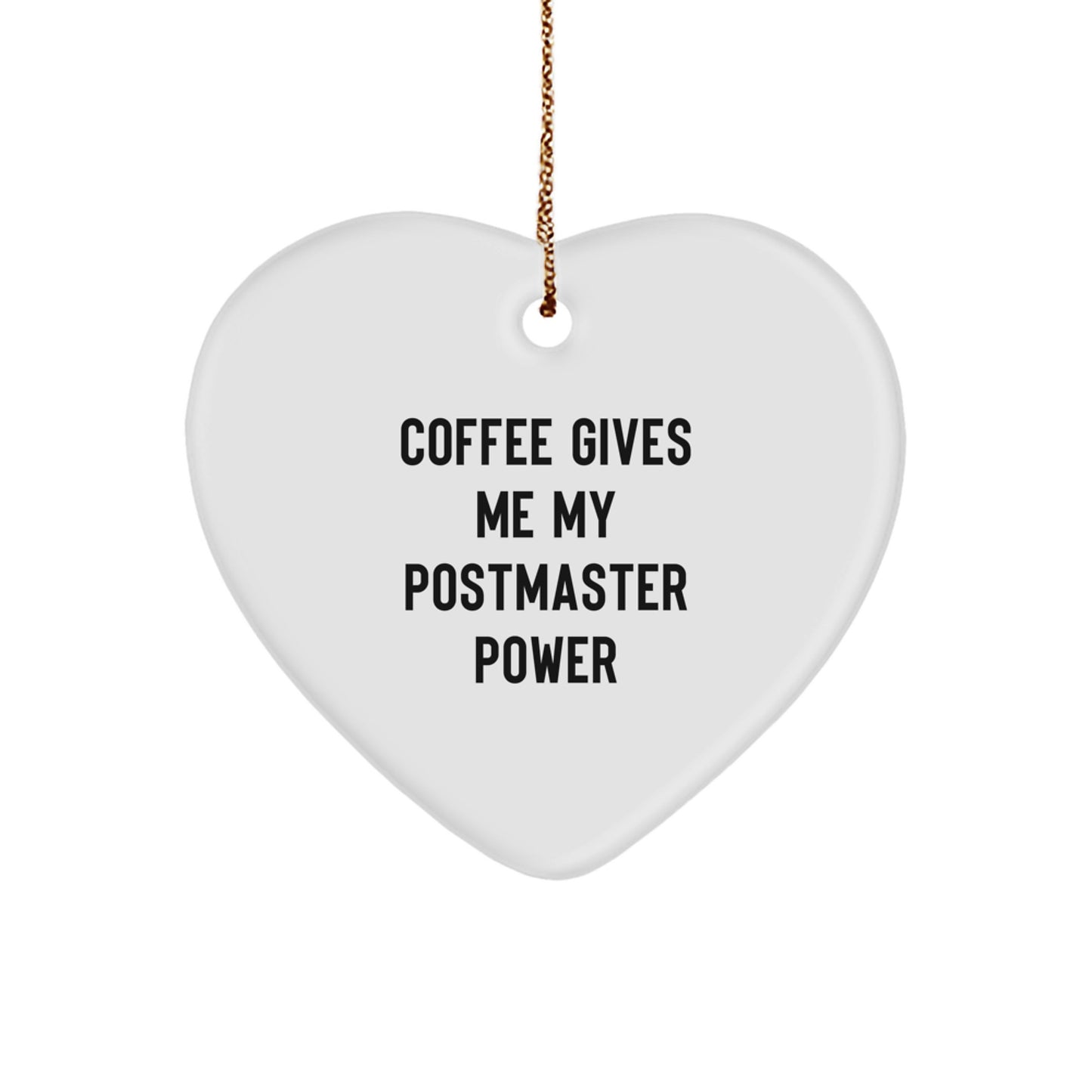 Funny Postmaster Gifts, Postmaster Heart Ornament for Christmas Unique Gifts from Friends and Family - Image 1