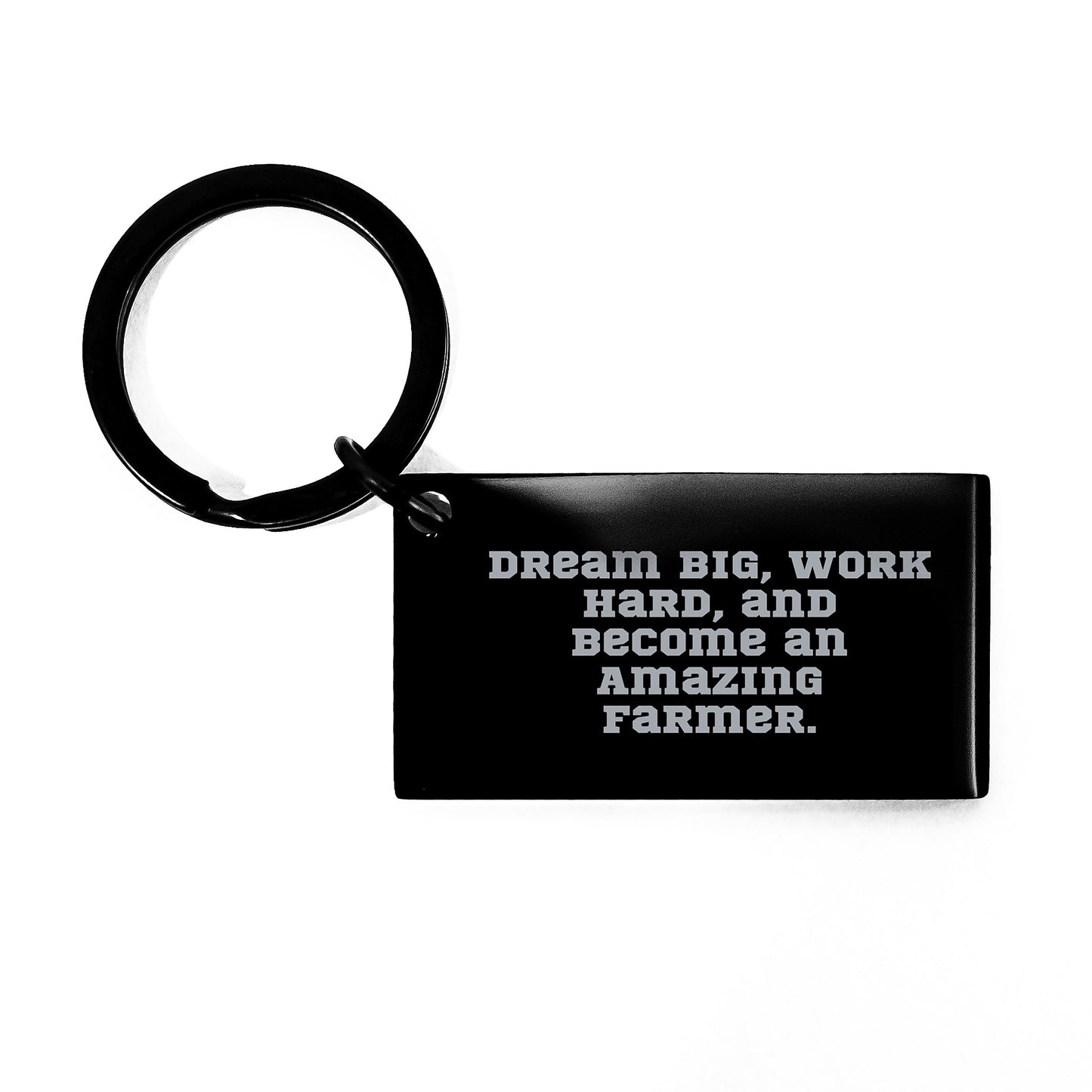 Farmer Gifts from Friends Inspirational Keychain, Dream Big Work Hard Become Amazing, Graduation Unique Gifts for Men Women Coworkers Family - Image 1