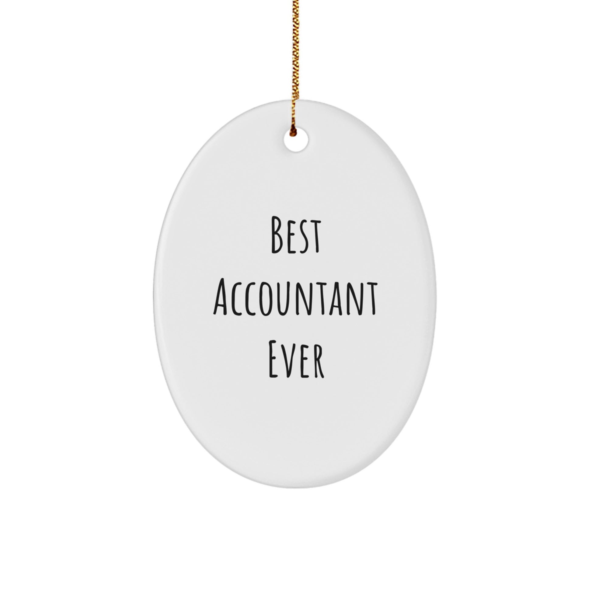 Funny Best Accountant Ever Oval Ornament Gifts from Friends for Christmas - Image 1