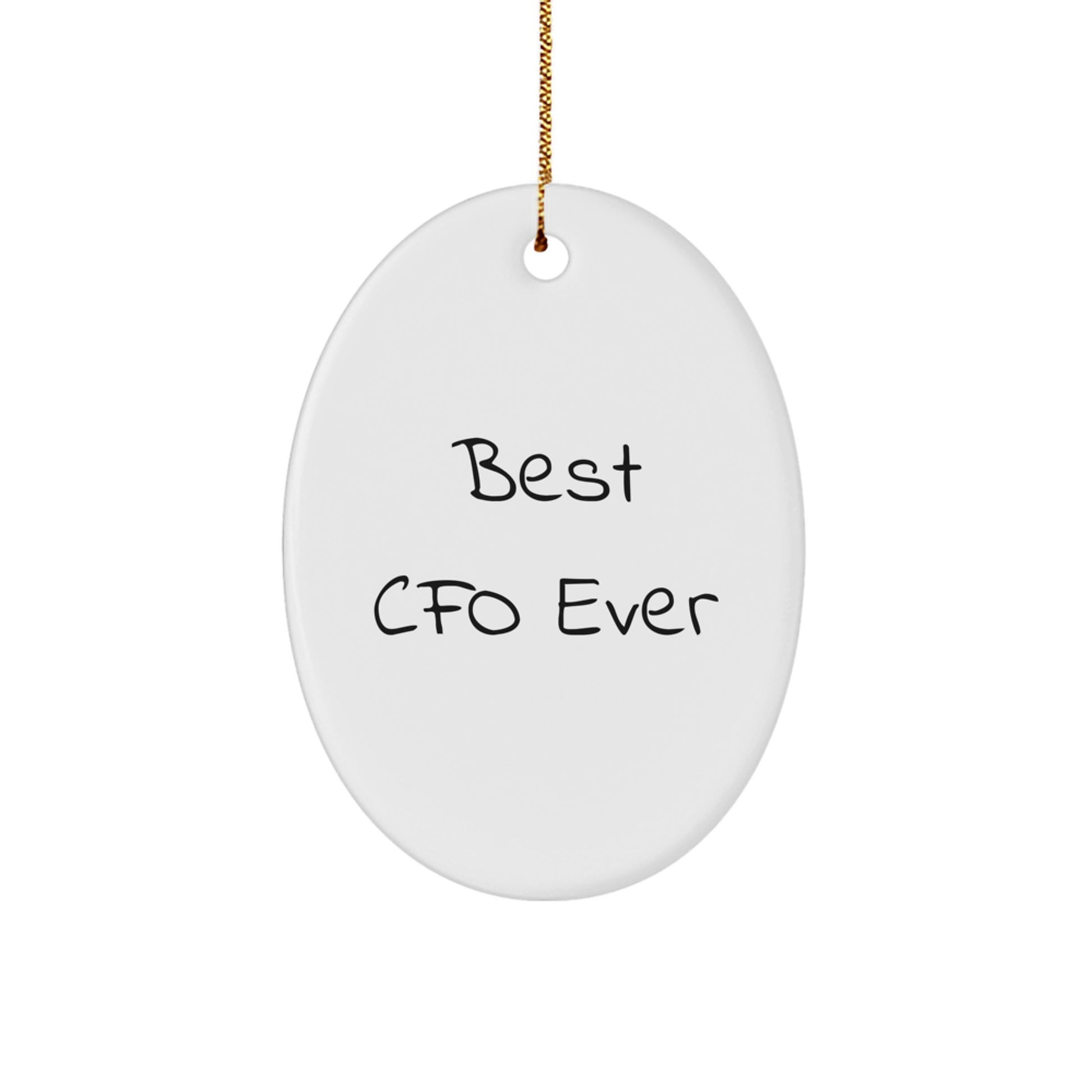 Funny CFO Gifts from Best - 'Best Cfo Ever' Oval Ornament for Christmas - Image 1