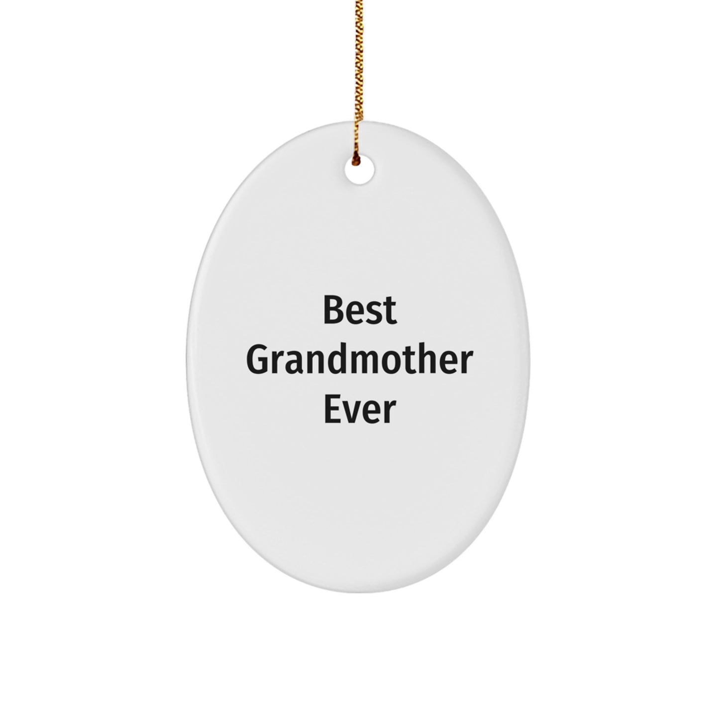 Best Grandmother Ever Oval Ornament Gifts from Family for Christmas - Image 1
