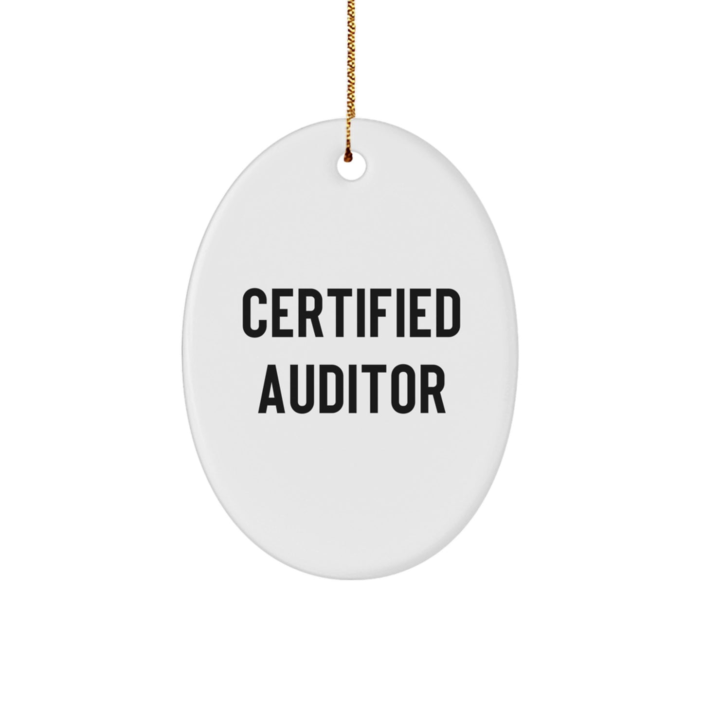 Funny Christmas Quote Auditor Gifts Oval Ornament from Friends to Family - Image 1