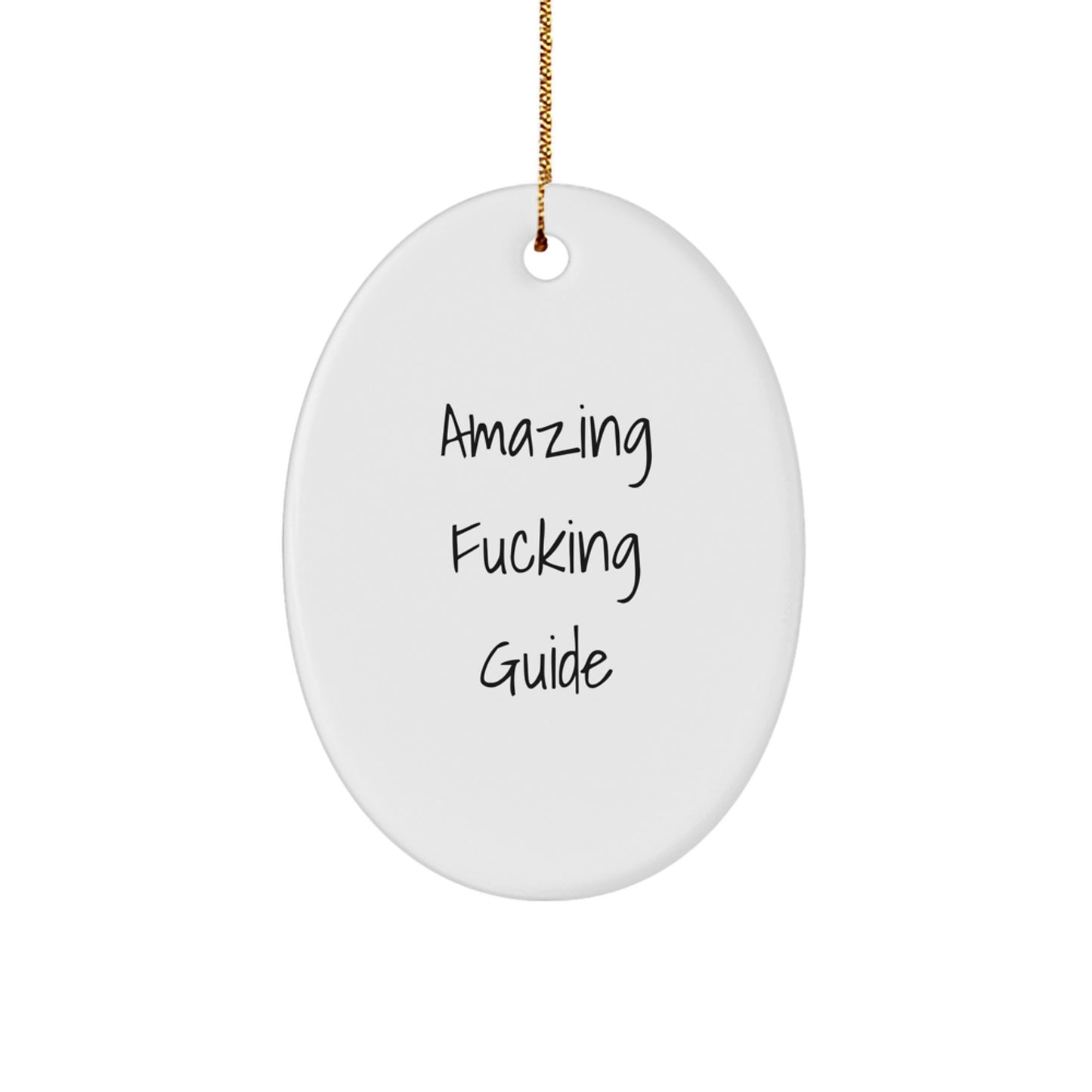 A Funny Guide Gift for Him Oval Ornament Christmas Unique Decor - Image 1