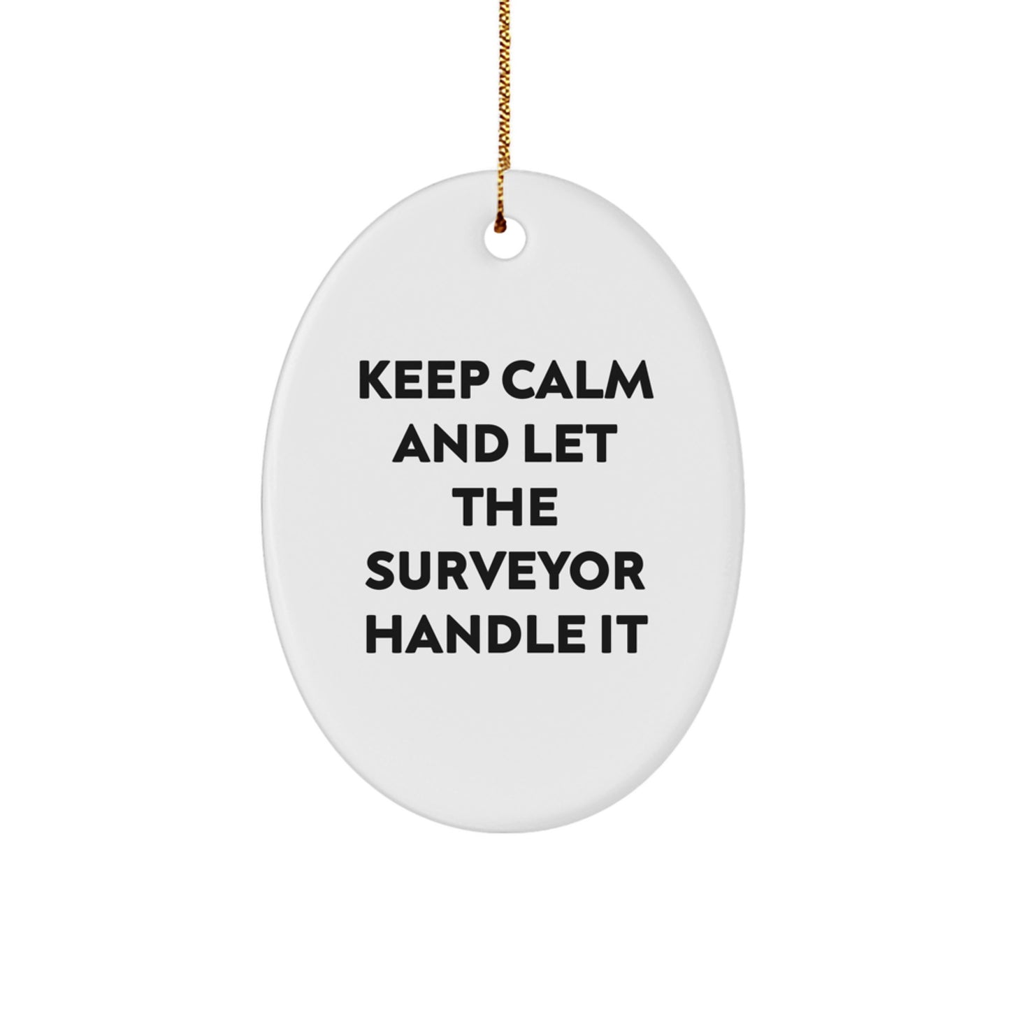 Funny Surveyor Oval Ornament Gifts from Friends and Family for Surveyor Enthusiasts, Christmas Unique Gifts - Image 1