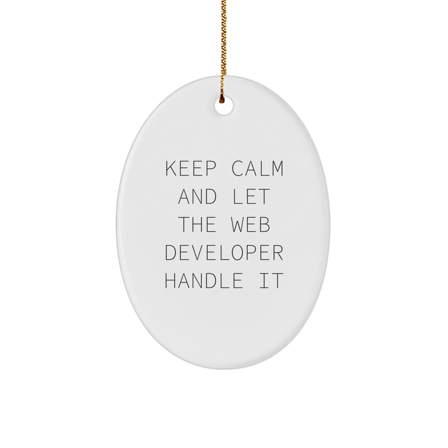 Funny Web Developer Oval Ornament Gifts from Friends or Family for Web Developer Christmas Unique Gifts - Image 1