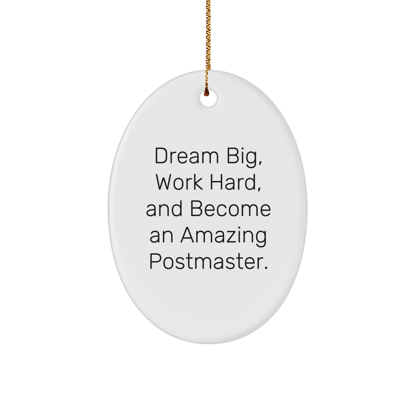 Postmaster Inspirational Oval Ornament, Gifts from Men to Postmaster, Christmas Unique Gifts - Image 1