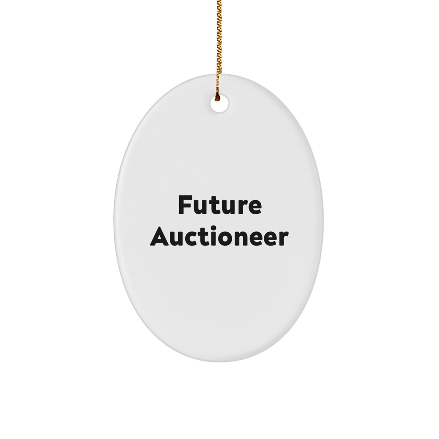Auctioneer Gifts from Friends to Future Auctioneers Oval Ornament Quote 'May the Bids Be Ever in Your Favor' for Christmas Unique Gifts - Image 1