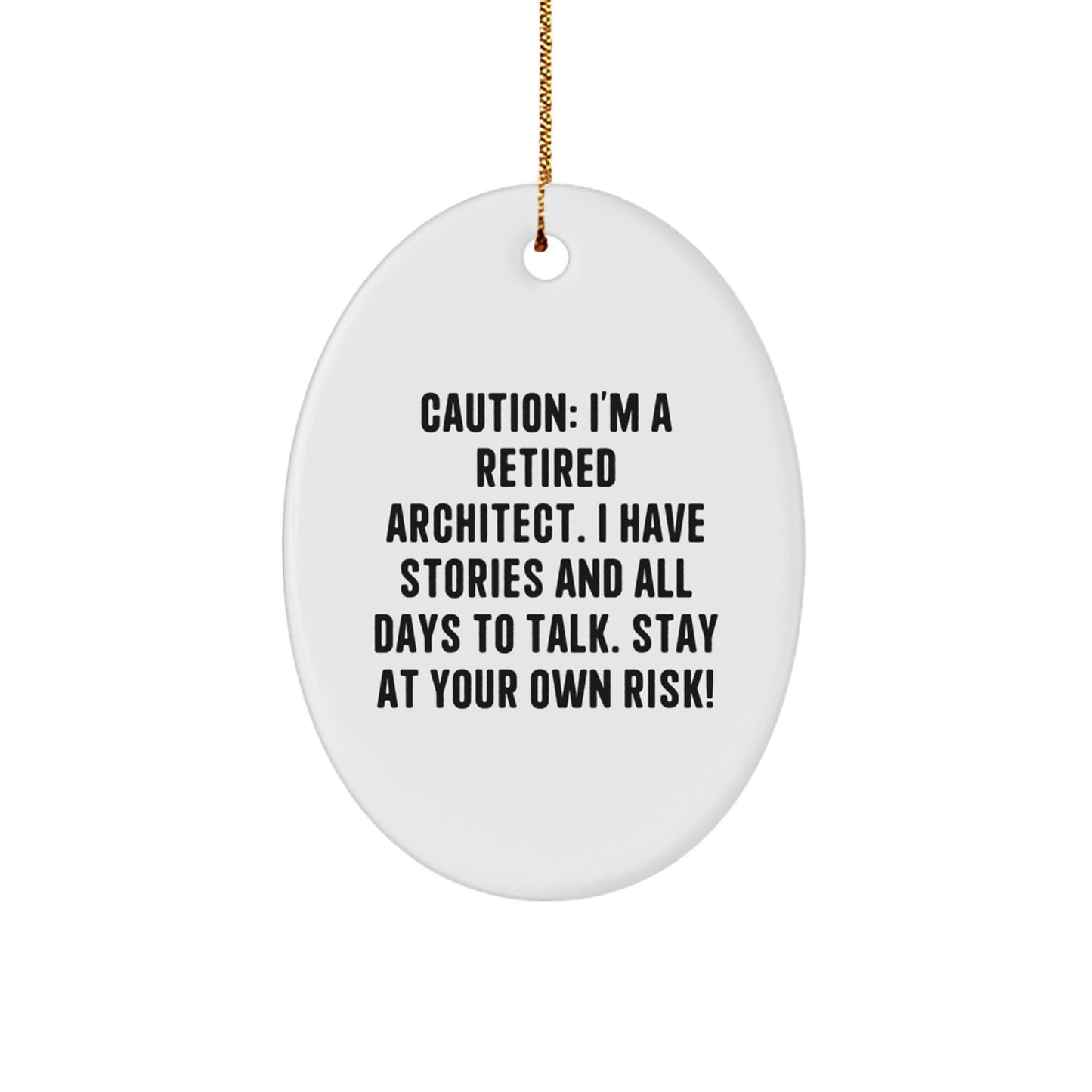 Funny Architect Oval Ornament Gifts from Friends to Family Members - Image 1