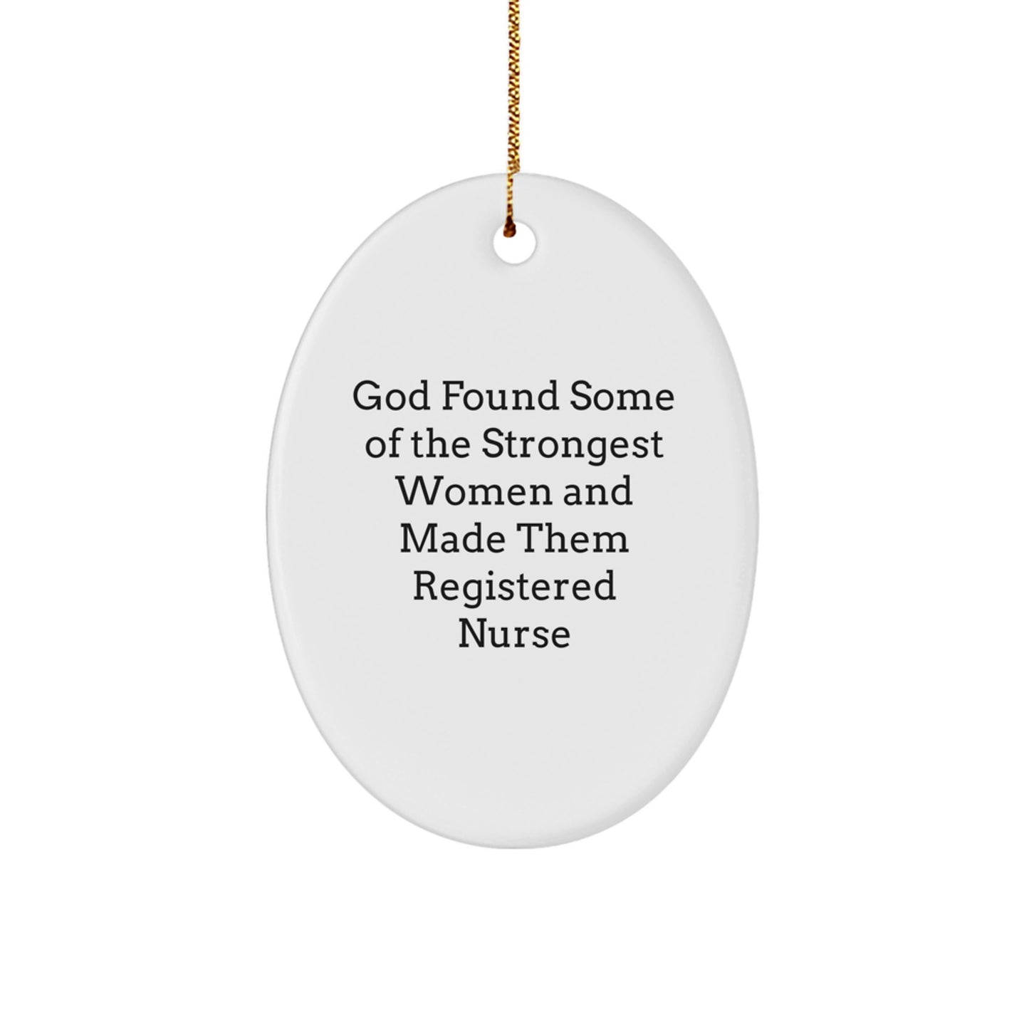 Funny Registered Nurse Oval Ornament Gifts from Mom to Daughter for Christmas Unique - Image 1