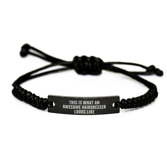 Hairdresser Gifts, Inspirational Quotes, Adjustable Rope Bracelets, Gifts from Friends, Gifts for Hairdresser, Unique Graduation Gifts for Women - Image 1