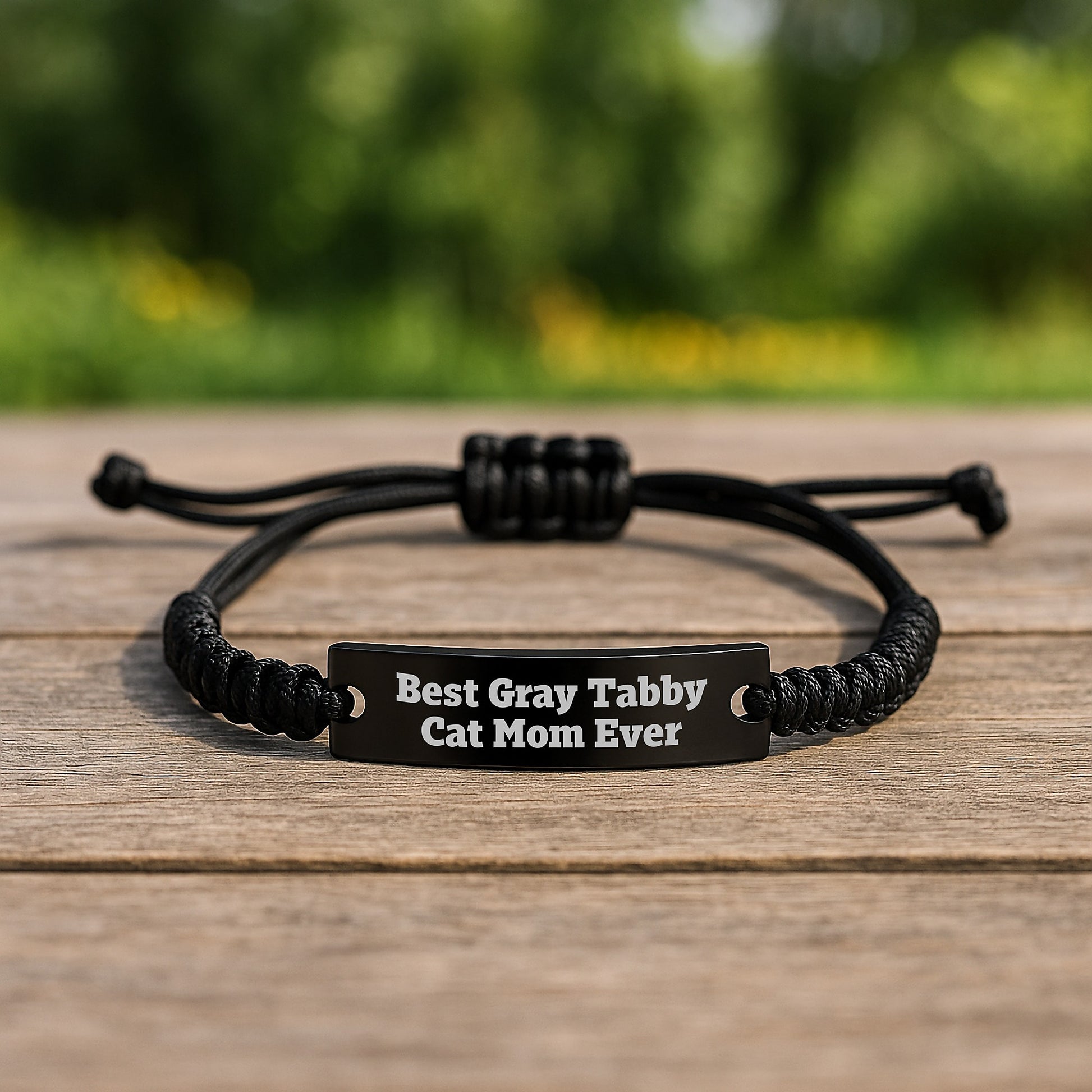 'Purrfect' Gray Tabby Cat Mom Ever Gifts from Friends and Family - Adjustable Rope Birthday Unique Gift for Gray Tabby Cat Lovers - Image 2