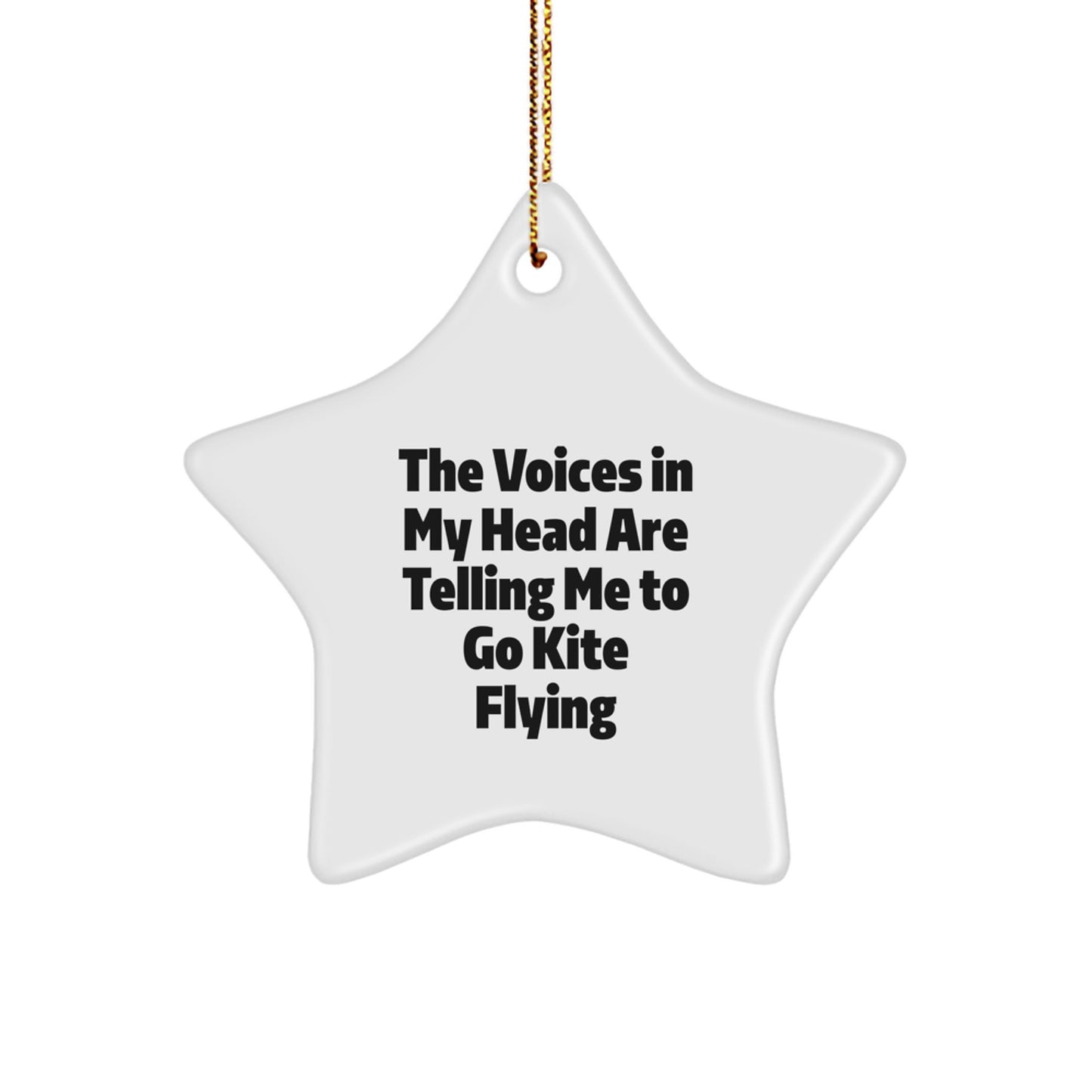 Funny Kite Flying Quotes Star Ornament for Gifts from Men to Friends, Christmas Unique Gifts for Kite Flying Enthusiasts - Image 1