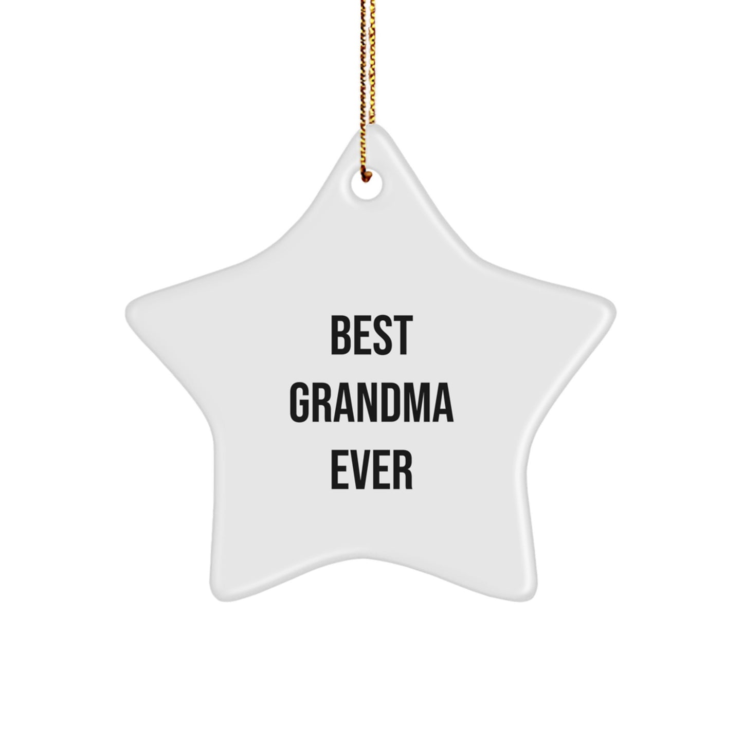 Funny Grandma Ever Gifts from Family - Star Ornament for Christmas - Image 1